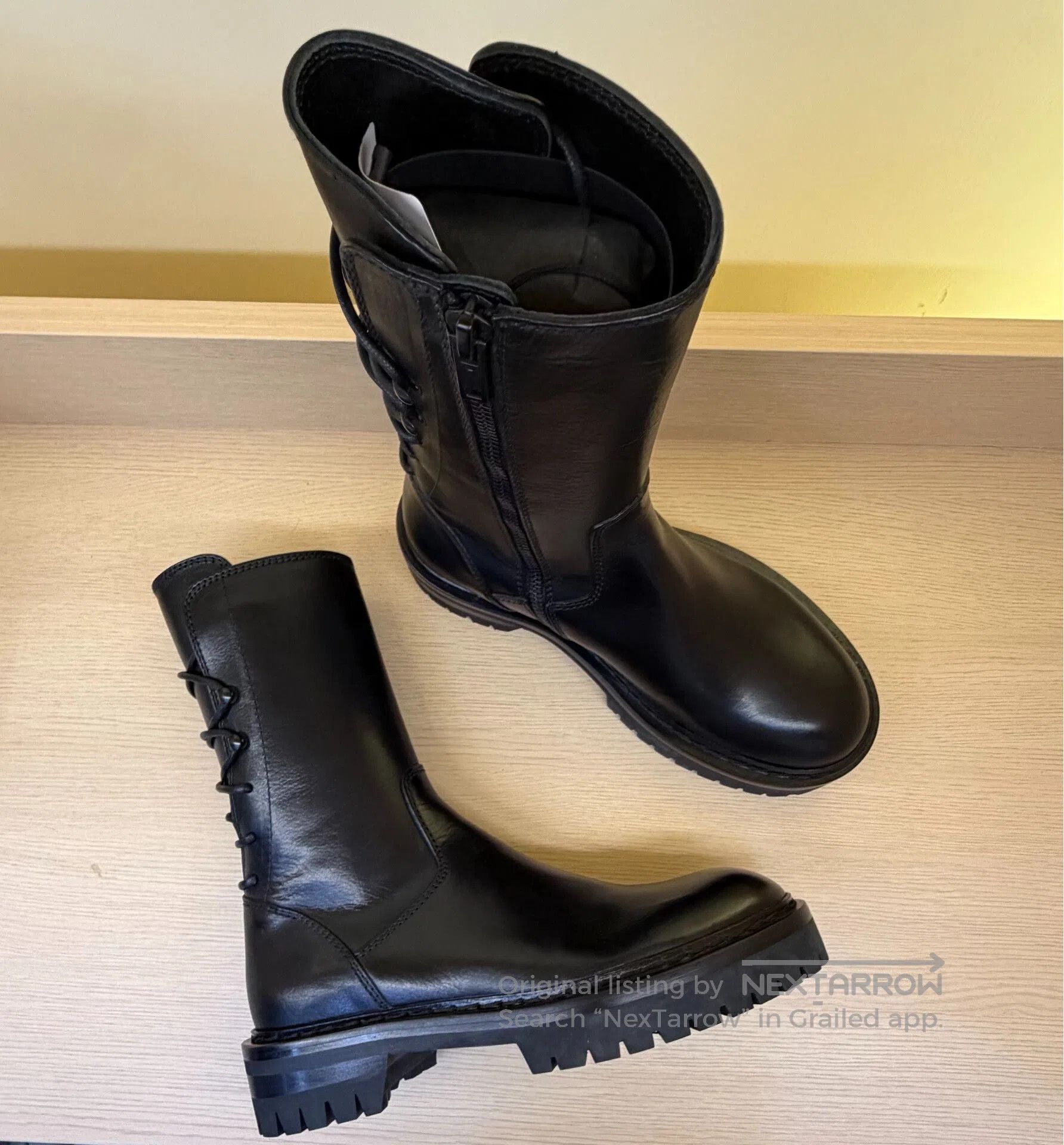 Ann Demeulemeester Ann Demeulemeester Black Rear Lace Mid. Size US 4 / IT 34 - 5 Thumbnail
