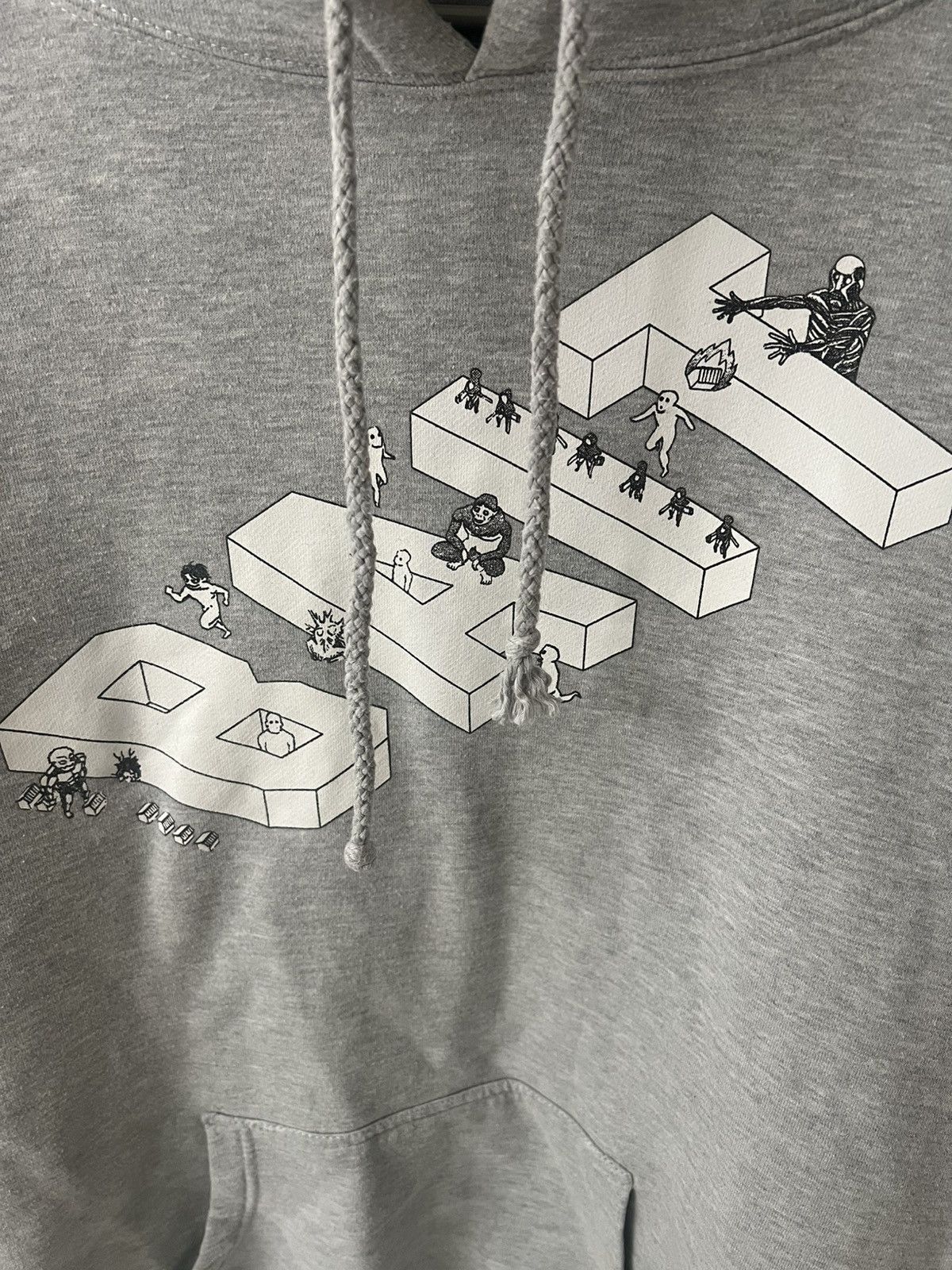 Bait Bait x attack on titan grey hoodie Size US XXL / EU 58 / 5 - 4 Thumbnail