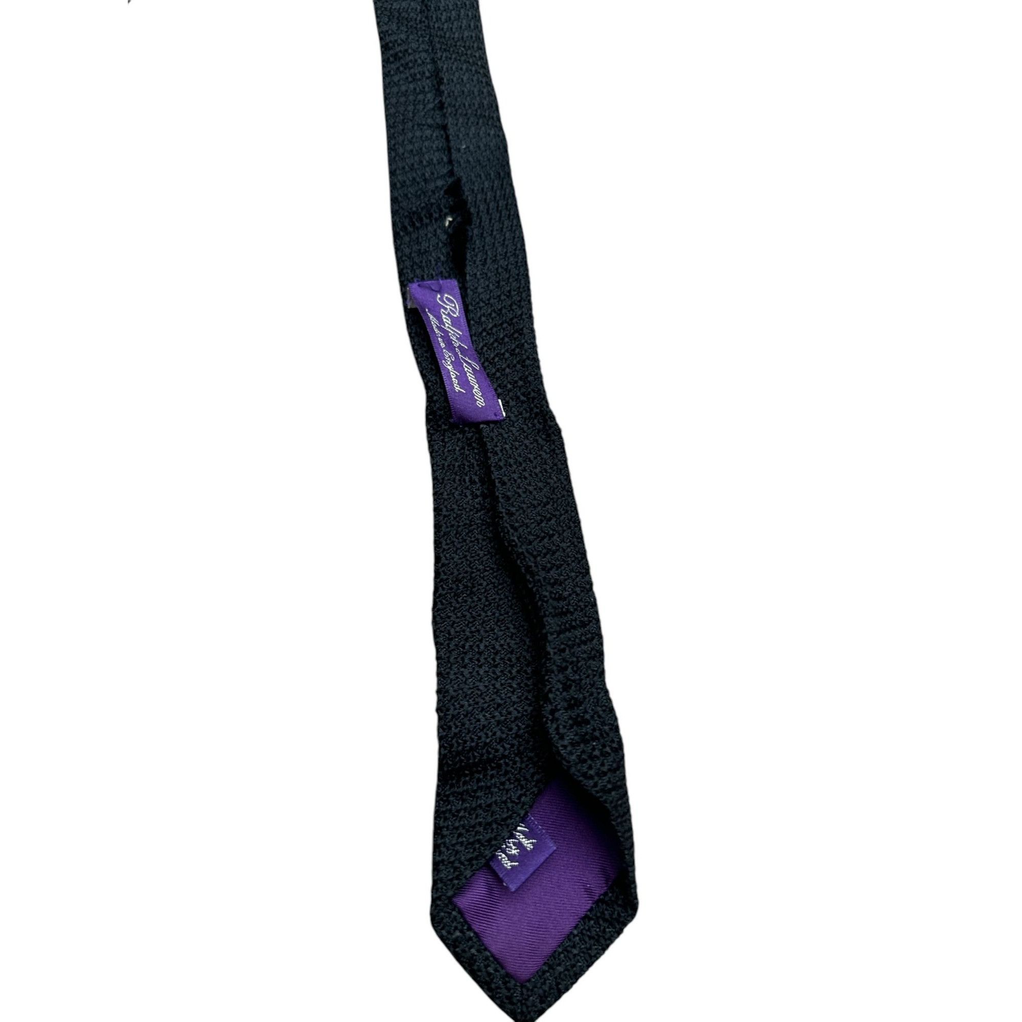Ralph Lauren Purple Label Black Silk Tie Size ONE SIZE - 2 Thumbnail