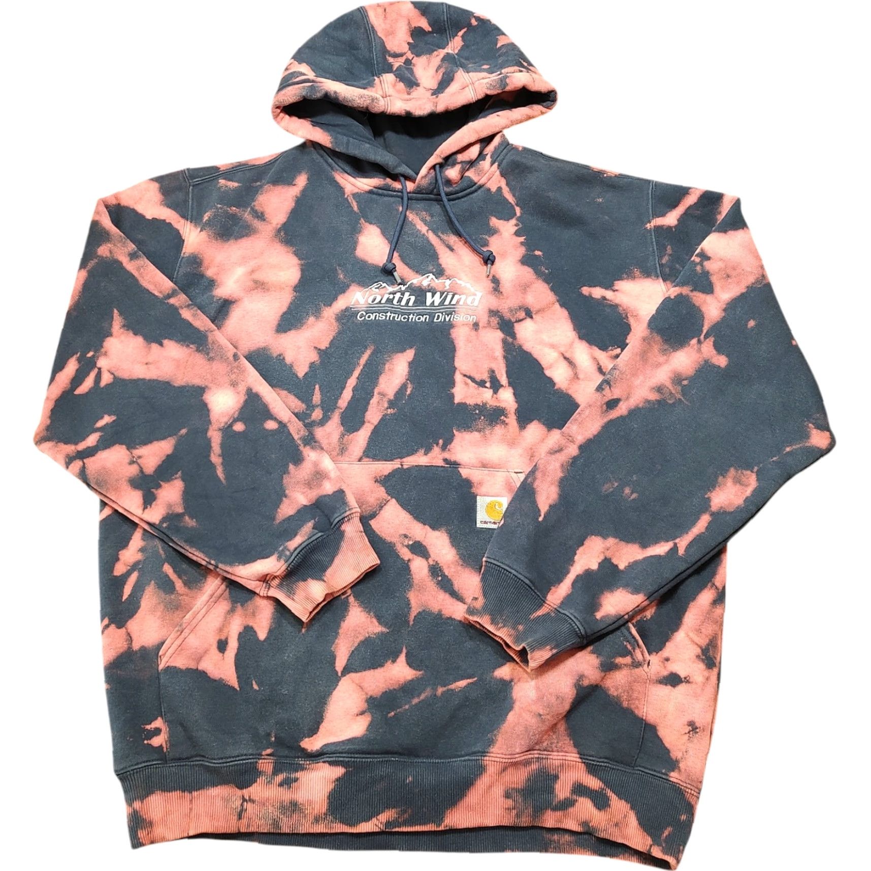 Carhartt VINTAGE Carhartt Hoodie Mens 2XL Navy Blue Tie Dye Acid Wash 90s College Outdoor Pullover Sweatshirt Size US XXL / EU 58 / 5 - 2 Thumbnail