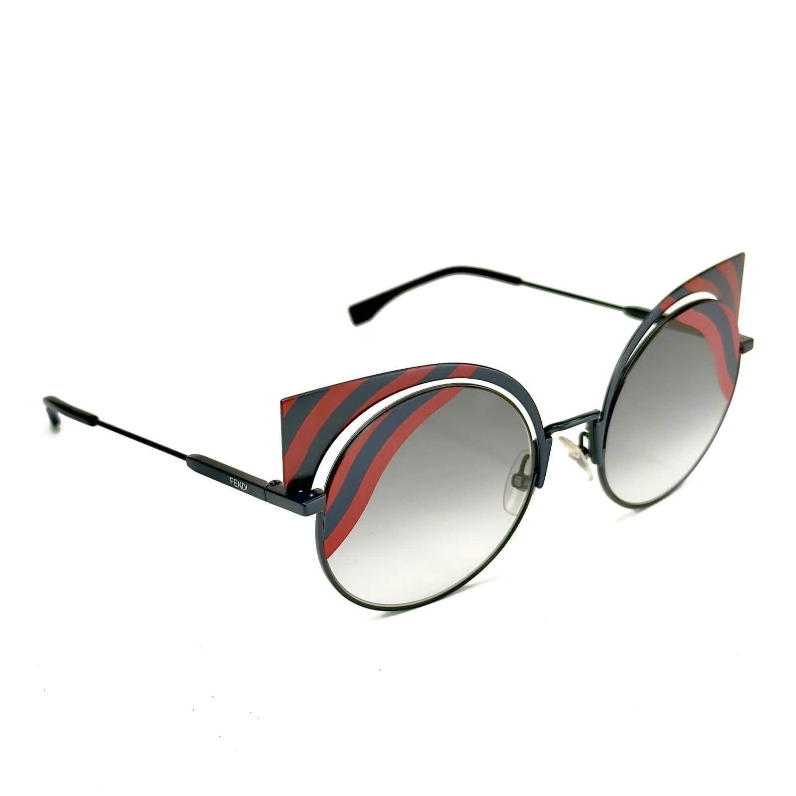 Fendi FENDI FF0215S HYPNOSHINE 0215 Navy Blue Red Fashion Sunglass Size ONE SIZE - 5 Thumbnail