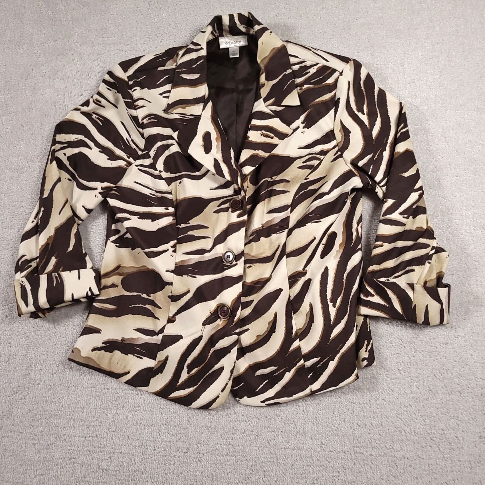 Vintage Vintage Dress Barn Blazer Womens Medium Animal Print Jacket Size M / US 6-8 / IT 42-44 - 2 Thumbnail