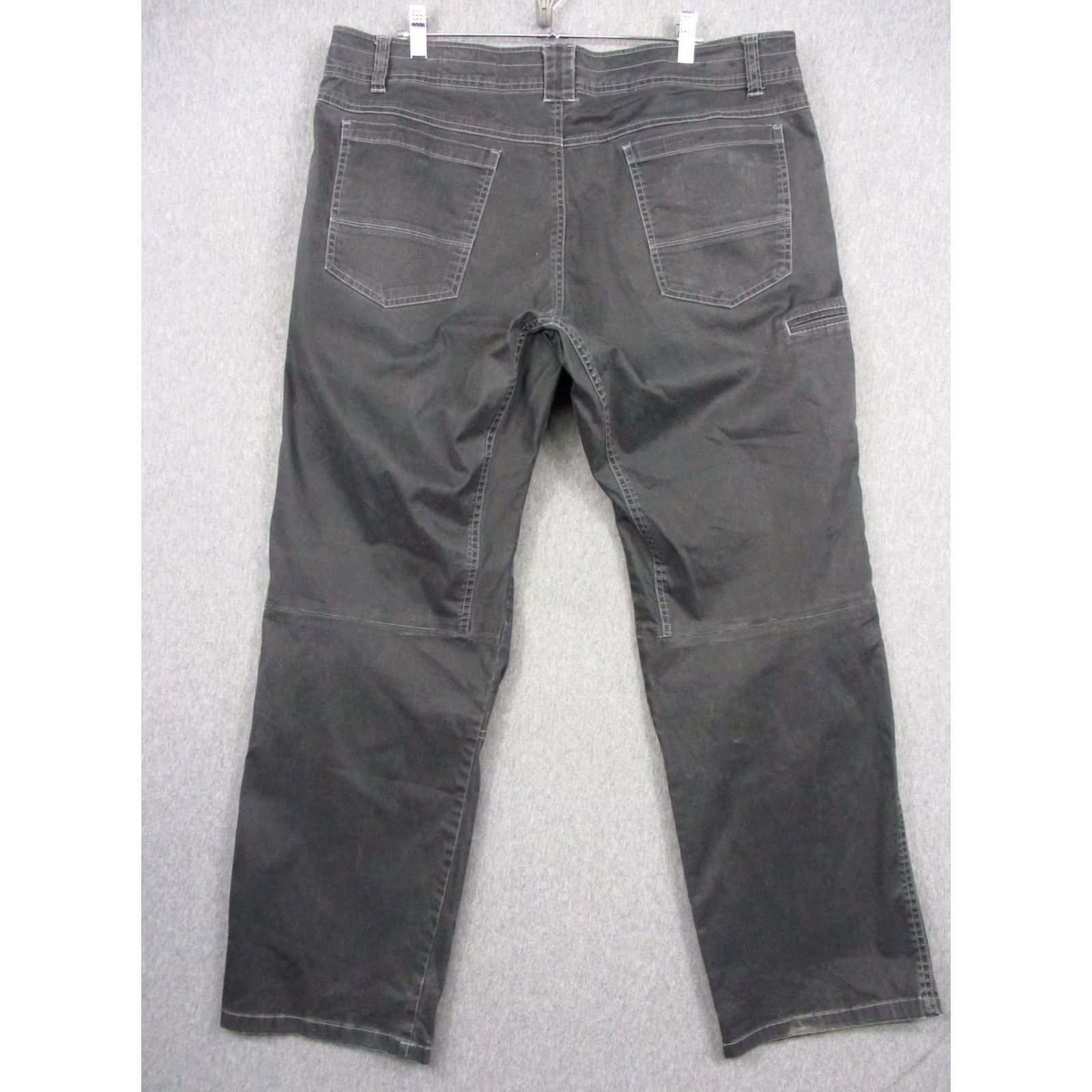 Vintage Kuhl Slackr Pants Mens 40x32 Gray Chino Relaxed Fit Casual Workwear Outdoor Cotton Blend Canvas Straight Leg Pockets Mens Size US 40 / EU 56 - 6 Thumbnail