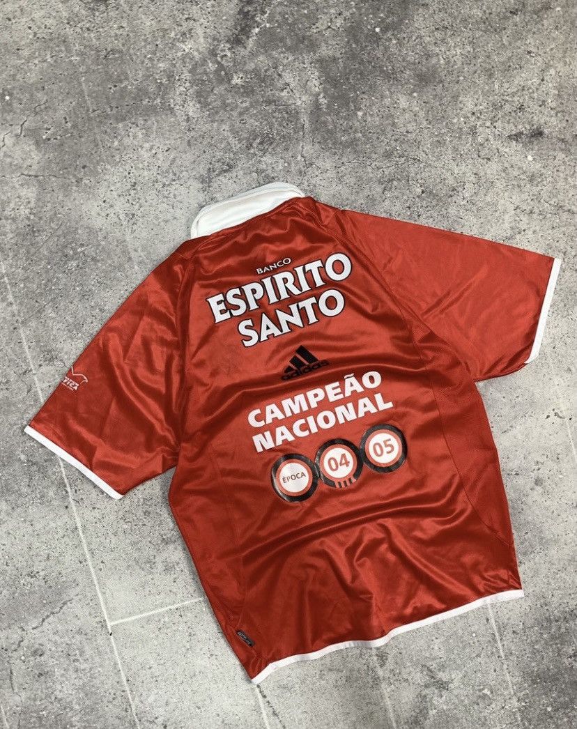 Adidas 2004 Spain Vintage Soccer Adidas Benfica Jersey Football Tee Size US S / EU 44-46 / 1 - 9 Thumbnail