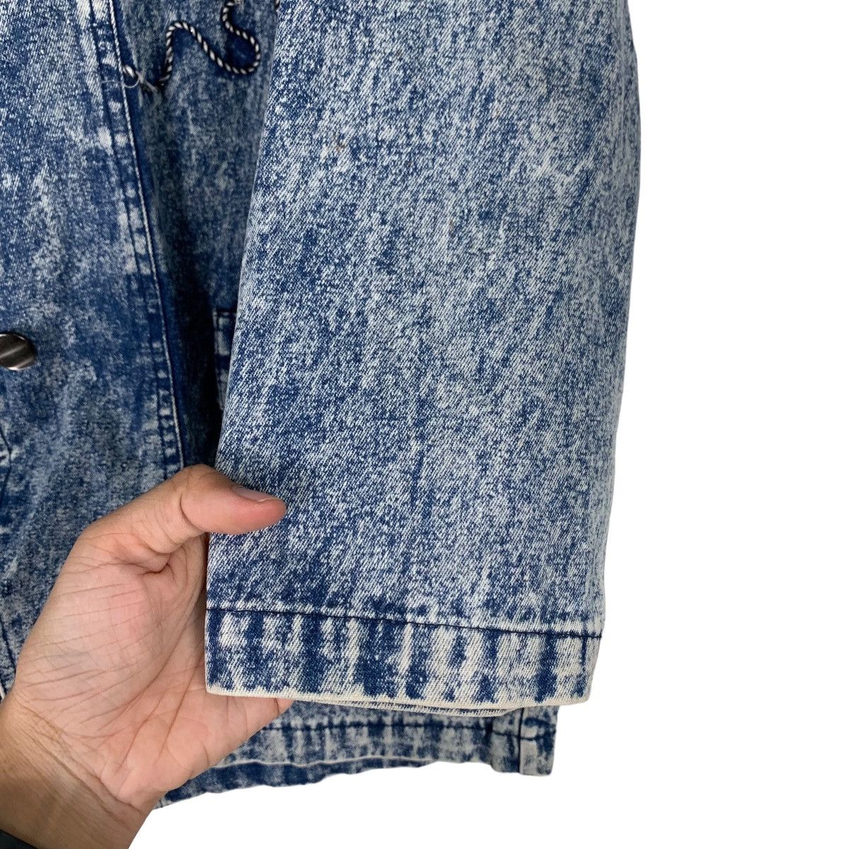 Japanese Brand MIREILLE Embroidery Logo Acid Wash Denim Jacket #1096-C50 Size L / US 10 / IT 46 - 13 Thumbnail
