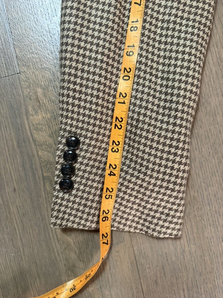 Todd Snyder Todd Snyder Tan Houndstooth Double-Breasted Sport Coat 44R Size 44R - 4 Thumbnail