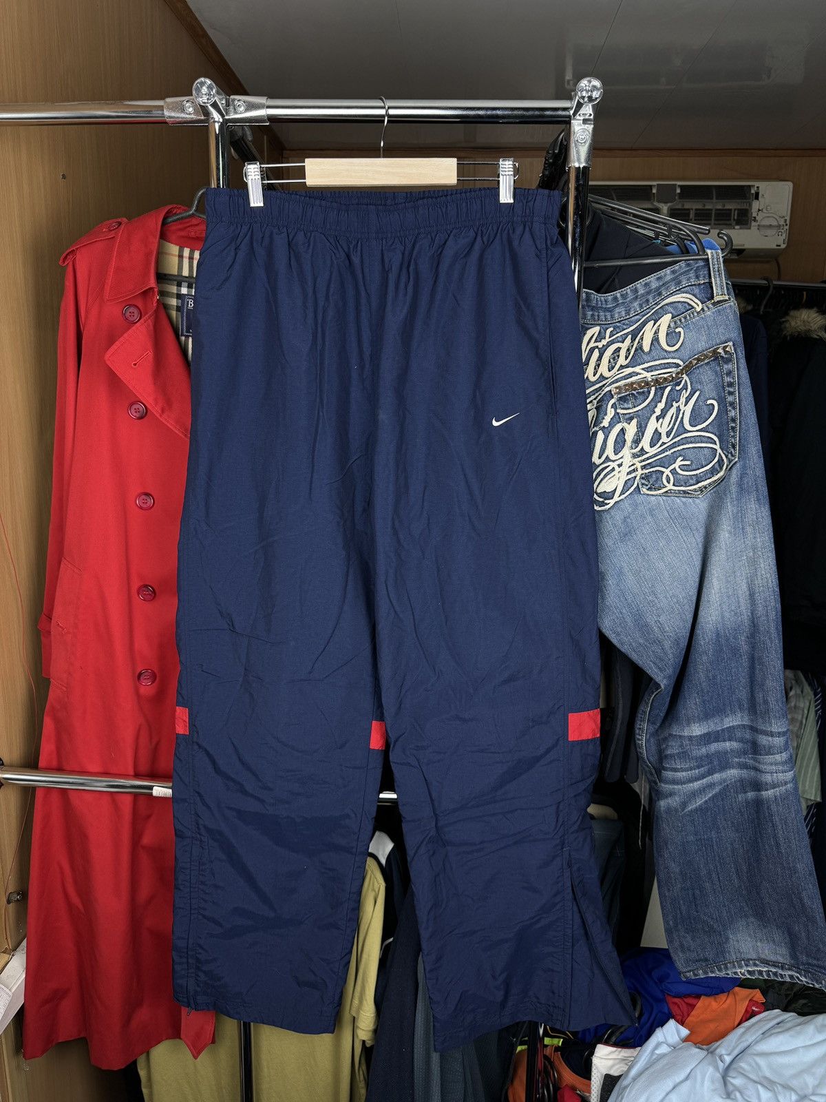 Nike × Vintage Mens Vintage Nike sweatpants swoosh streetwear y2k rare 90s Size US 36 / EU 52 - 1 Thumbnail