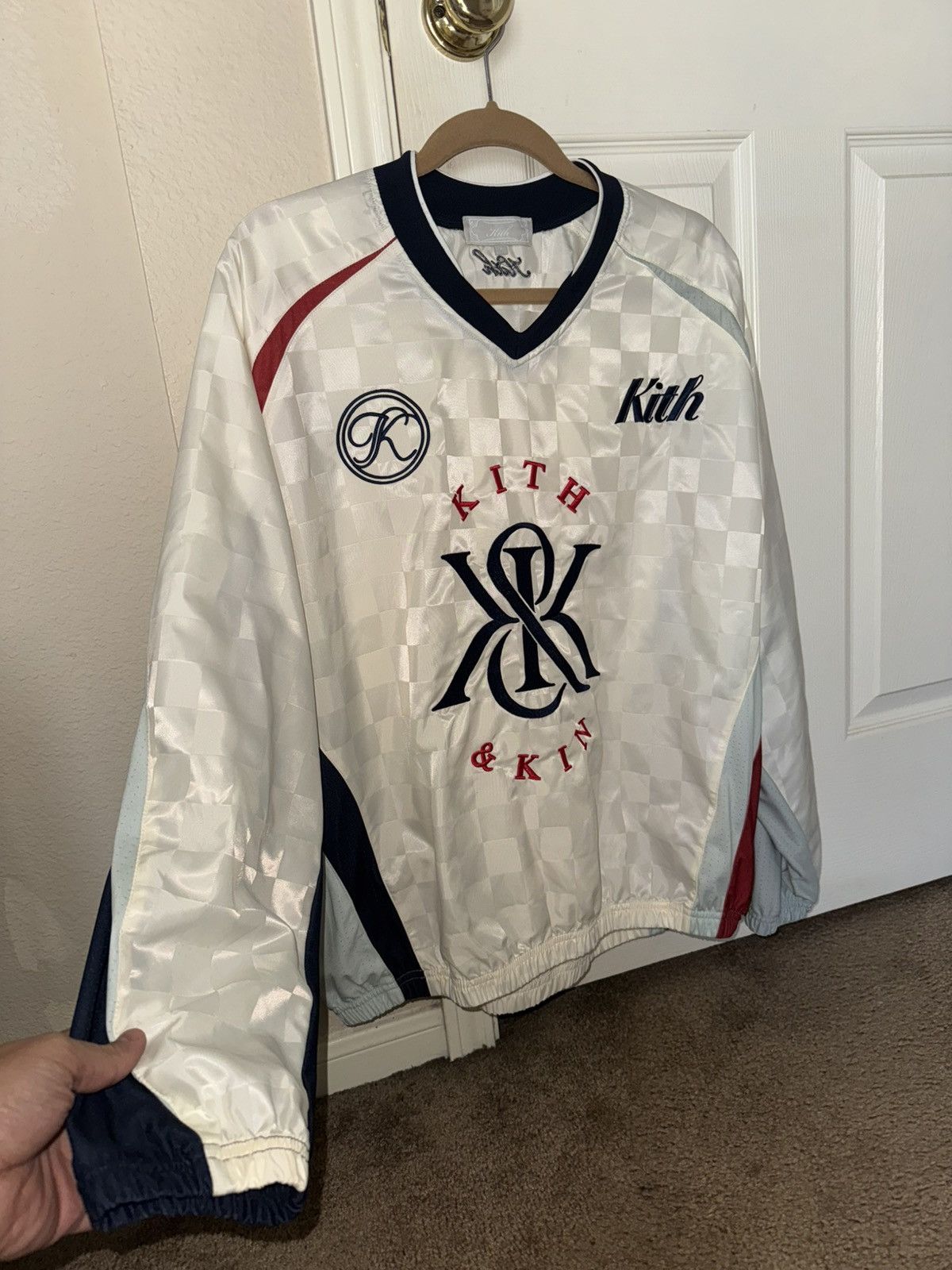 Kith Kith Checkered Satin Dayton Combo Pullover size SMALL