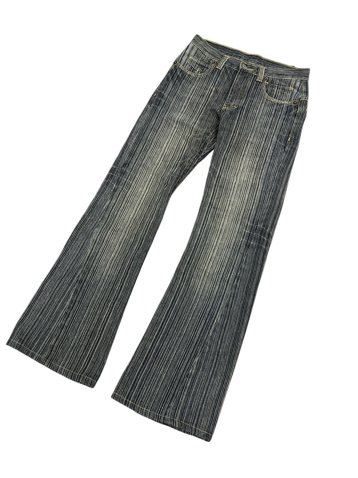 Hysteric Glamour FLARED🔥IKCA STRIPE DISTRESSED DENIM PANT Size US 29 - 5 Thumbnail
