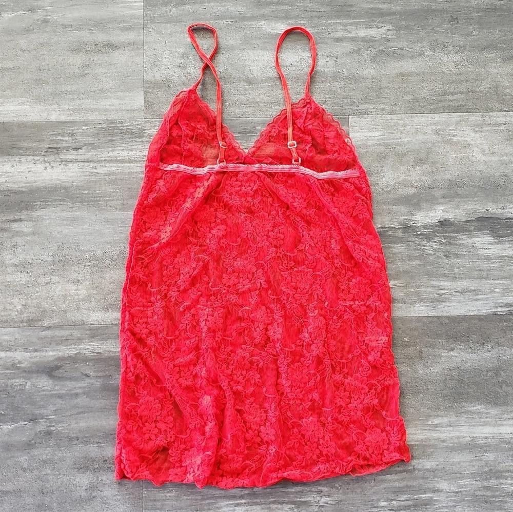 Designer Red Fully Laced Lingerie Nightie Size ONE SIZE - 2 Thumbnail