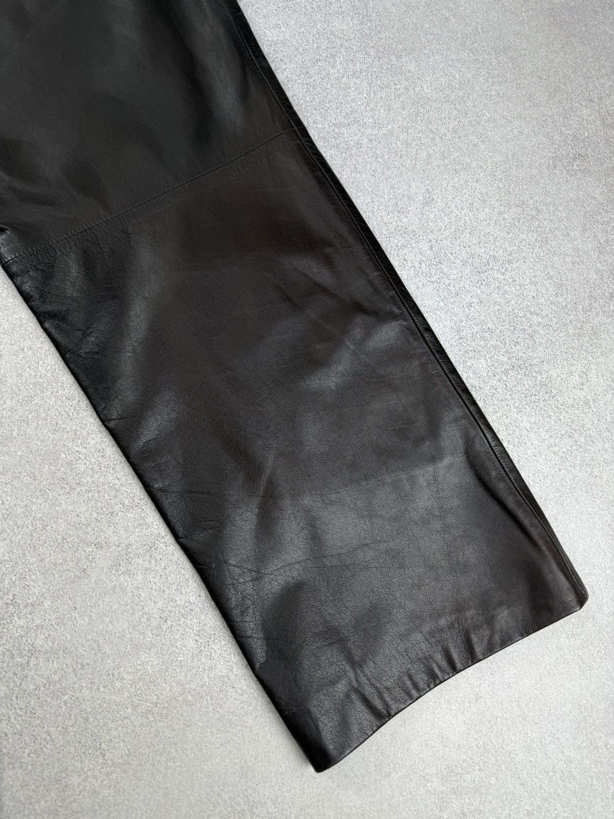 Japanese Brand Oska Brown Leather Trousers Pants Japan Style Size 3 Size 30" / US 8 / IT 44 - 15 Thumbnail