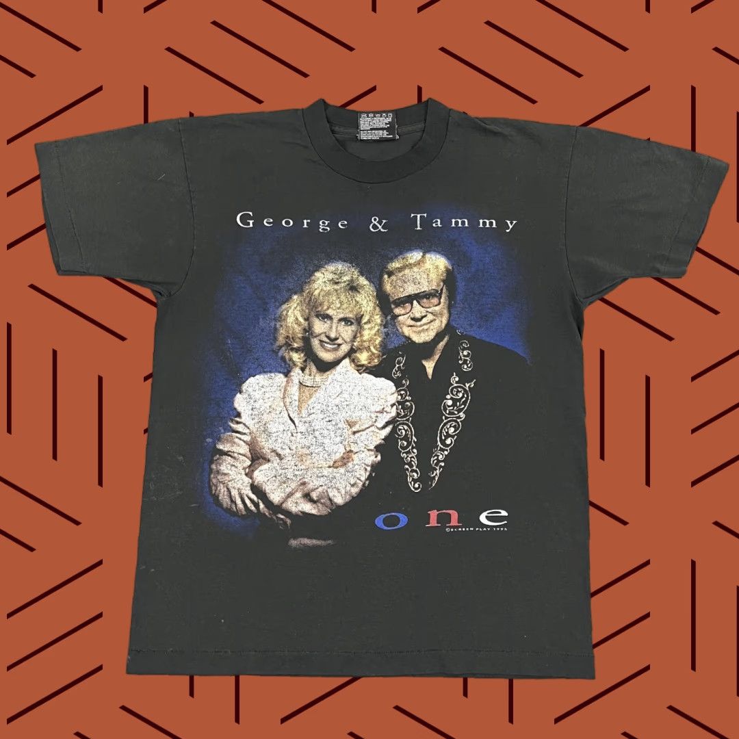 Fruit Of The Loom VTG George & Tammy Shirt Men Large Black 1995 Look What They Started 90s Country Graphic Print T-Shirt Mens Size US L / EU 52-54 / 3 - 1 Thumbnail