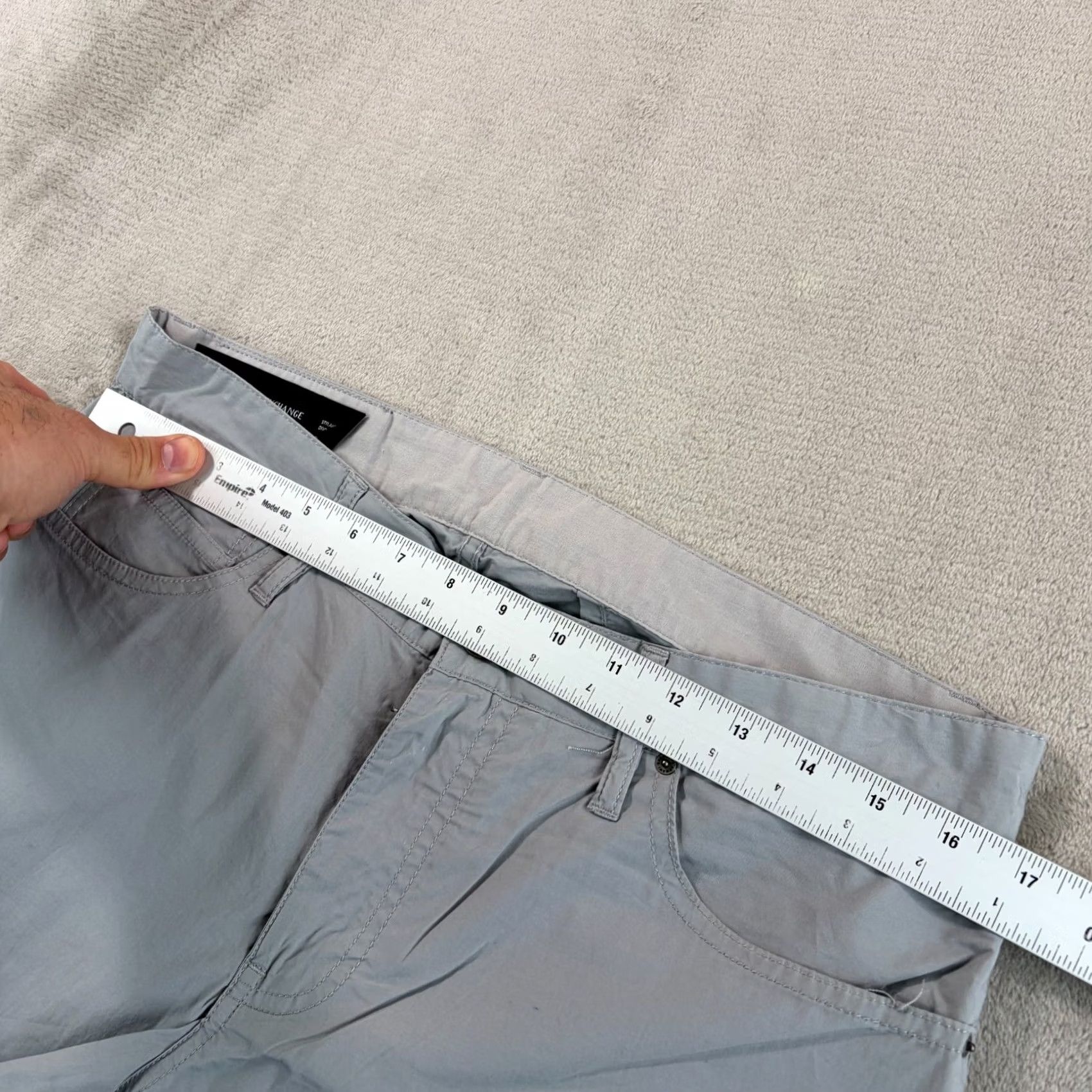 Armani Exchange VINTAGE? No — AX Armani Exchange Lightweight Stretch Chino Pants Grey Men 32x33 Straight Size US 32 / EU 48 - 7 Thumbnail