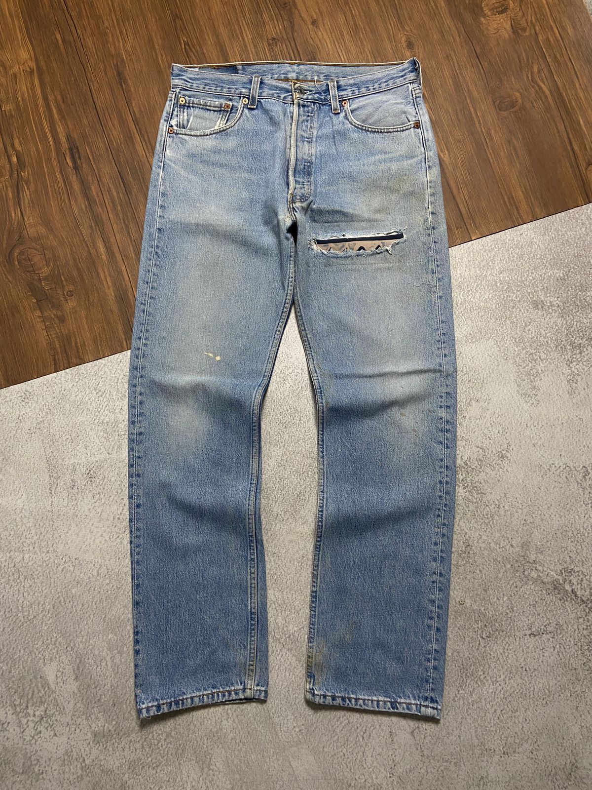 Levi's Vintage 90's Levis 501 stone washed USA jeans Size US 33 - 1 Thumbnail