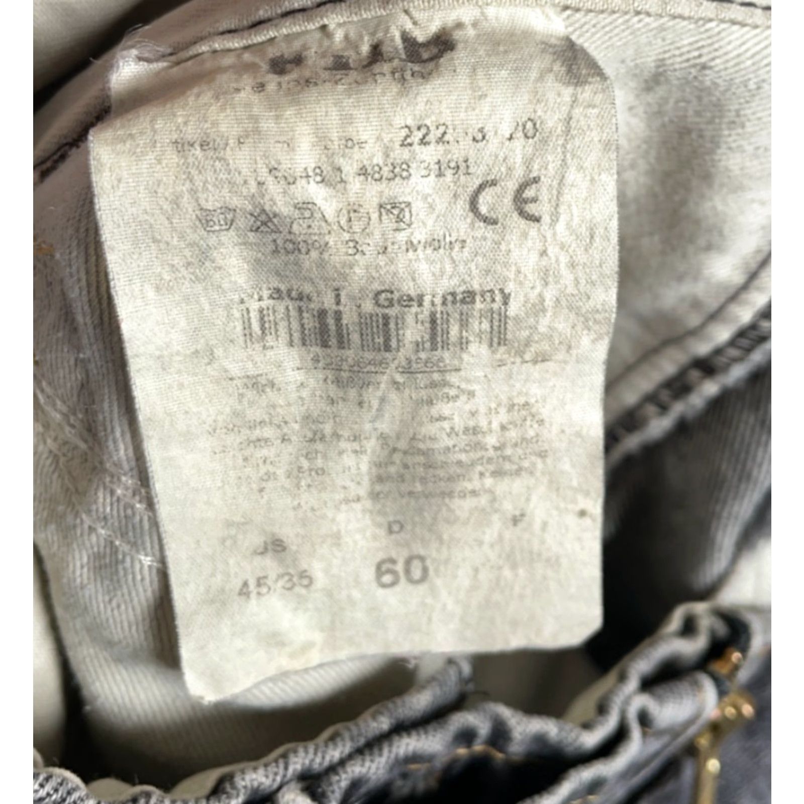 Denime VINTAGE FHE Jeans Men Baggy Fit 40 x 26 Black Denim German Made Dual Zipper 5-Pocket Hip Hop Baggy Mens Jeans Size US 40 / EU 56 - 3 Thumbnail