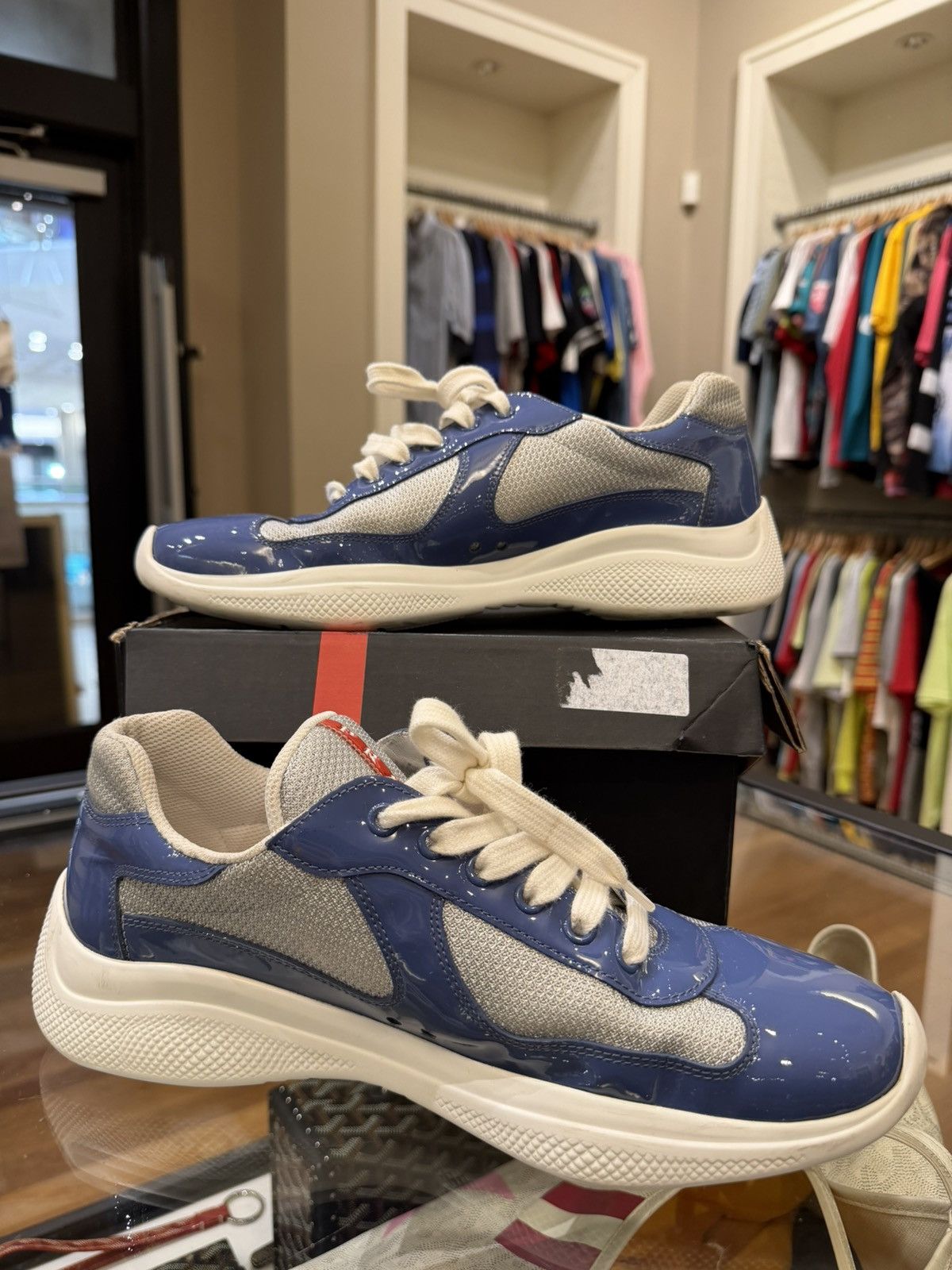 Prada Prada Americas Cup -Marina Blue Silver Size US 7 / EU 40 - 4 Thumbnail