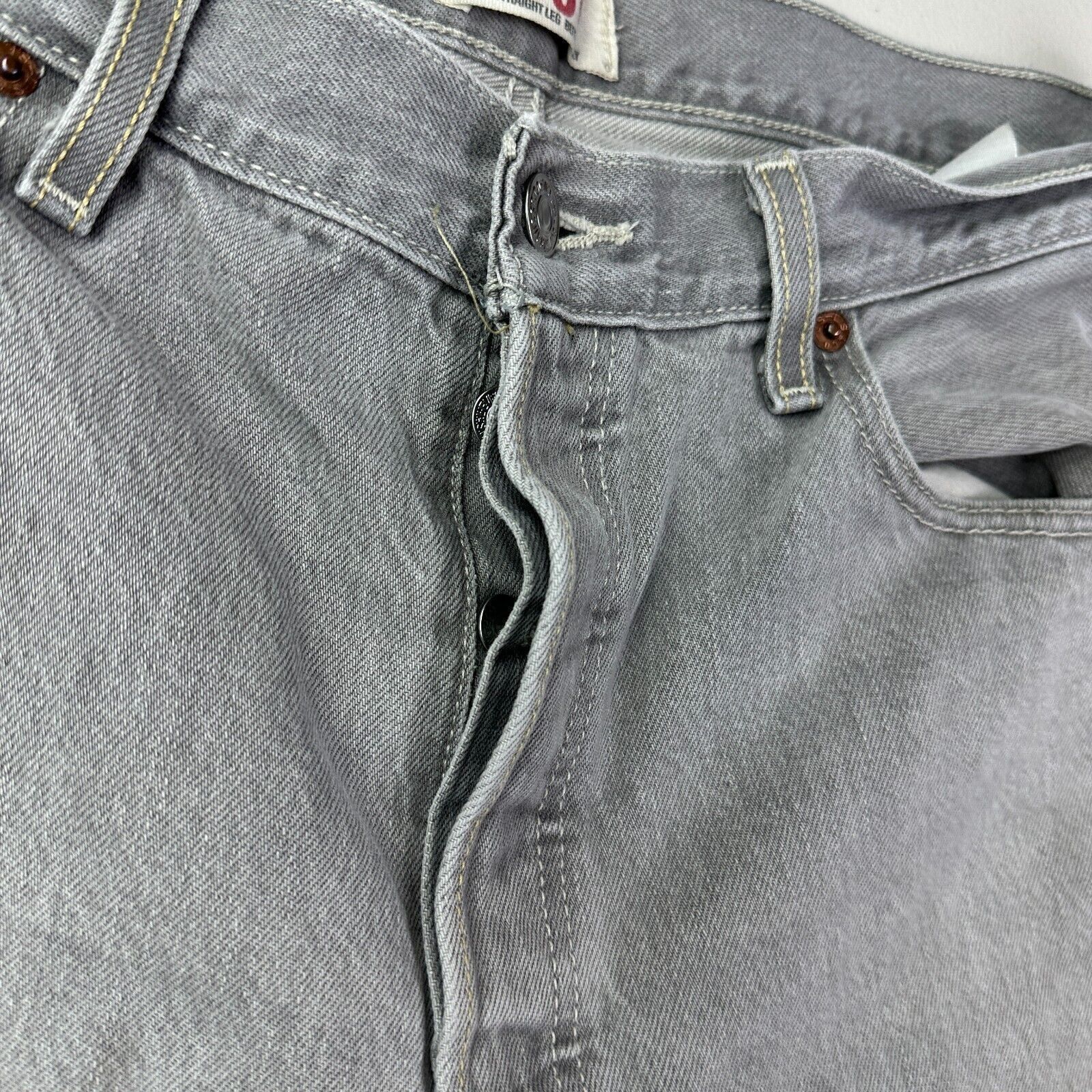 Levi's Levis 501 Mens Jeans Denim Straight Leg Button Fly (34x27) Size US 36 / EU 52 - 5 Thumbnail