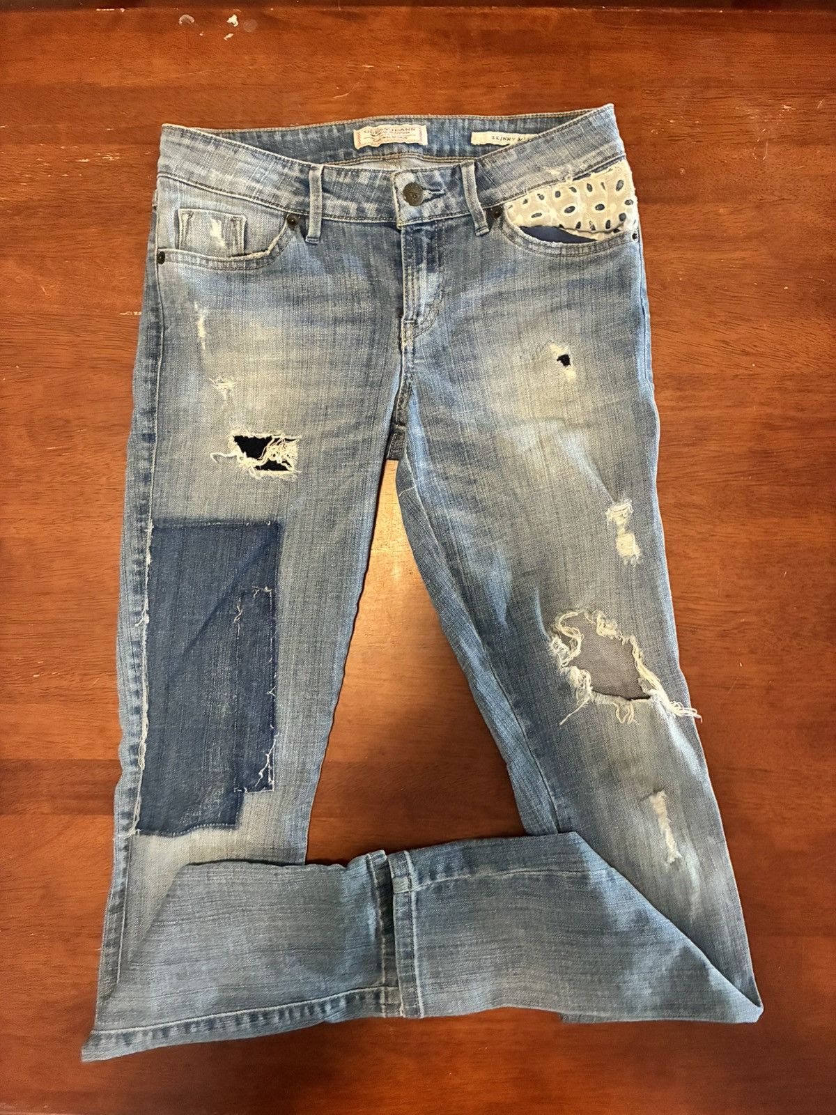 Guess Guess Jean Skinny Mid Women’s Size 26 Distressed Y2K Grunge Size 26" / US 2 / IT 38 - 1 Thumbnail
