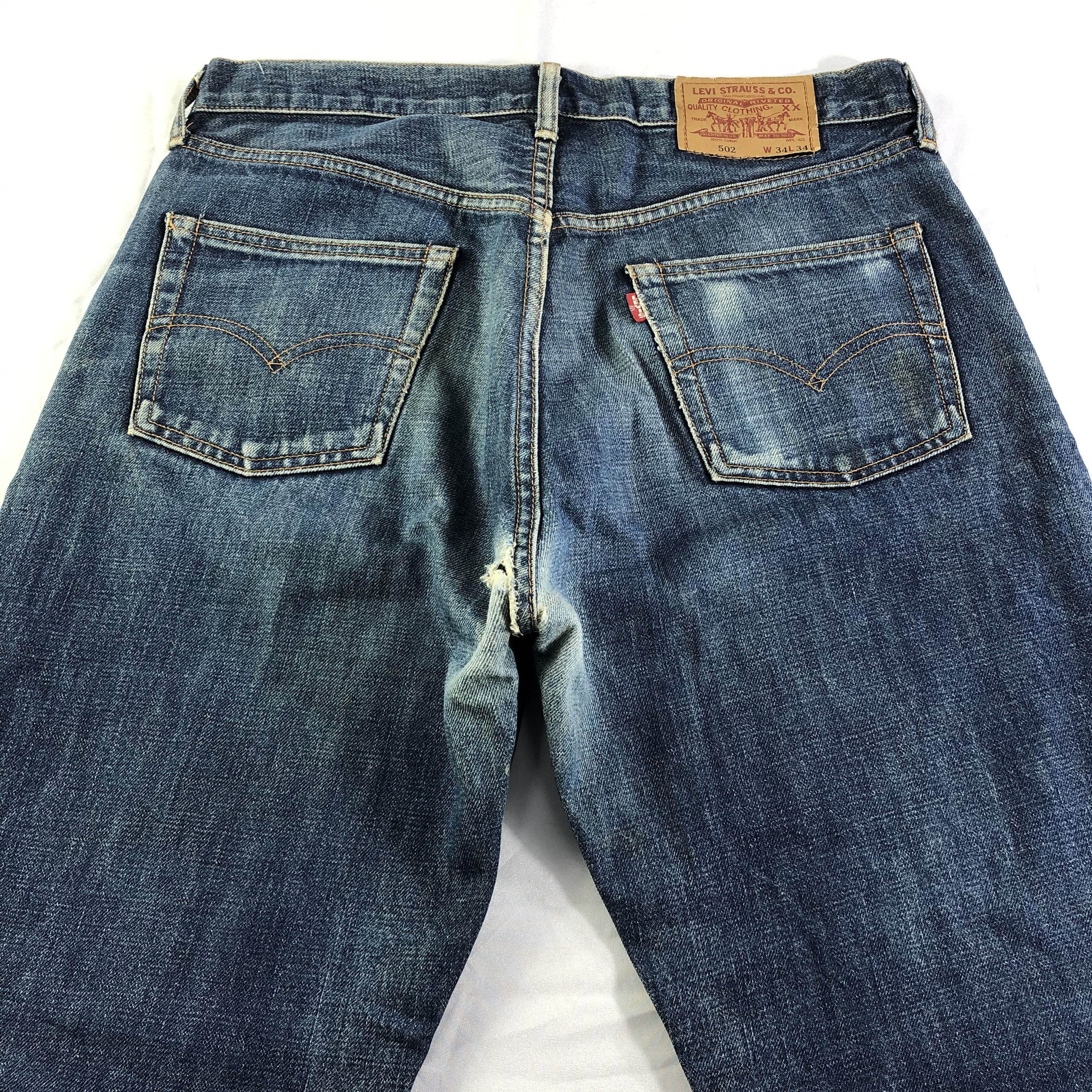 Levi's × Vintage 90s Vintage Levis 502 Redline Jeans-JM3705 Size US 33 - 4 Thumbnail