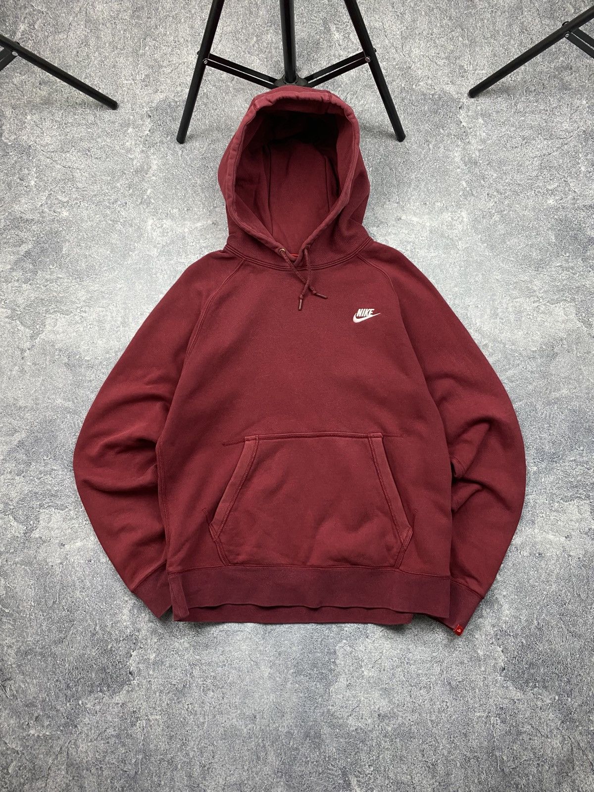 Nike × Vintage Vintage Nike Heavy Cotton Boxy Hoodie Big Logo Size US M / EU 48-50 / 2 - 1 Thumbnail