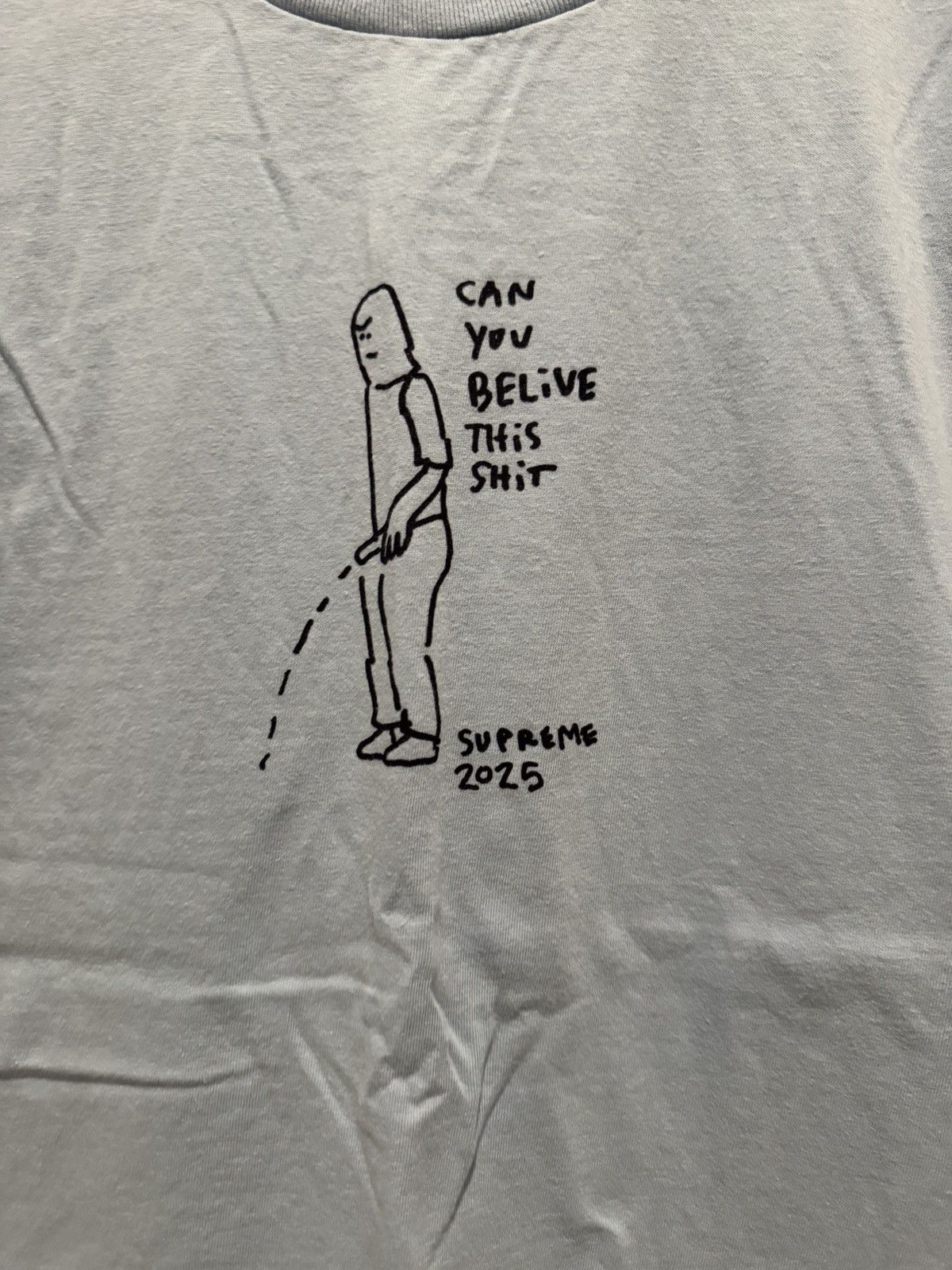 Supreme Supreme Can You Believe This Shit Blue Tee Size Large Size US L / EU 52-54 / 3 - 2 Thumbnail