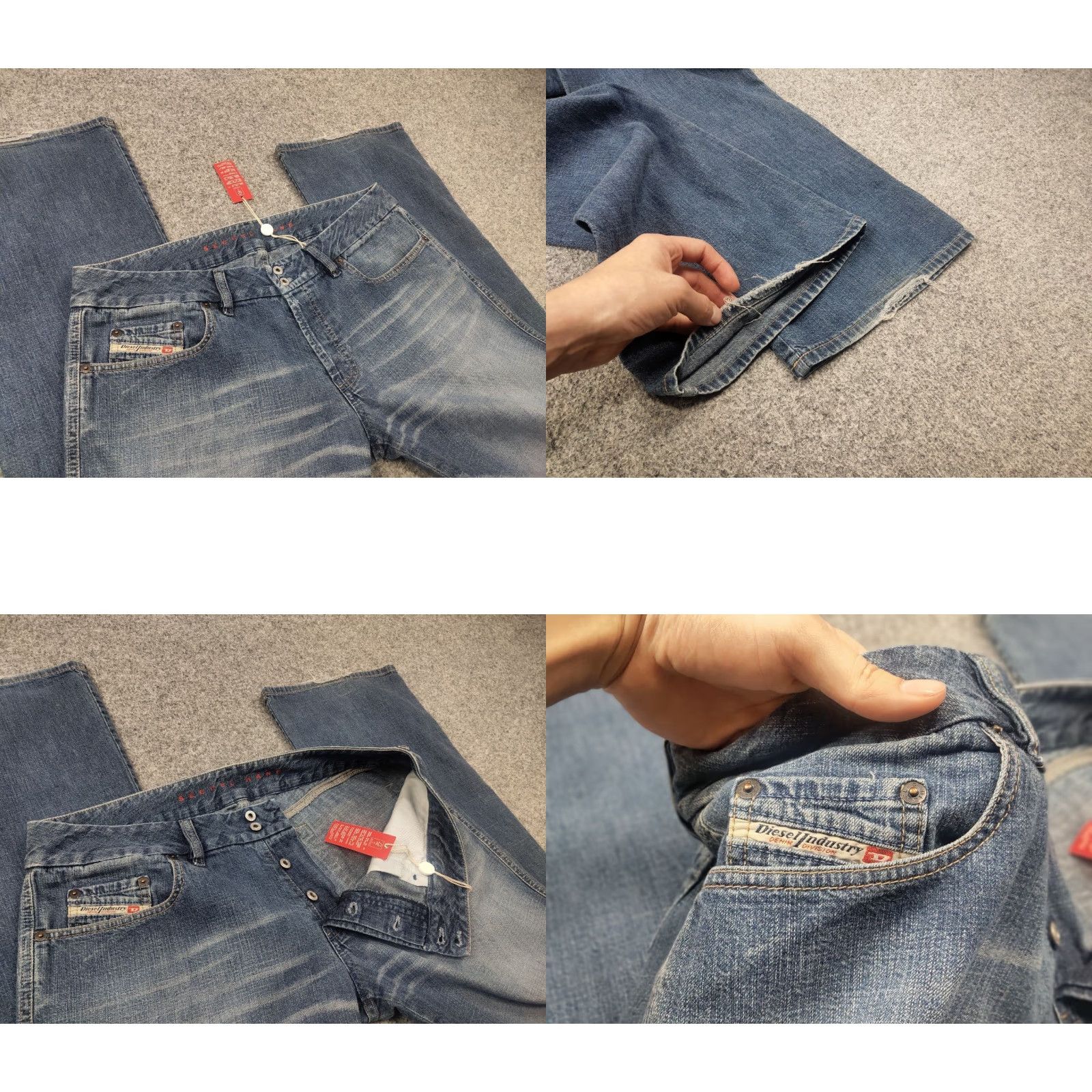 Diesel VINTAGE Diesel X-Rotuck Jeans Men’s 36 Regular Blue Denim 5-Pocket Distressed 90s Y2K Style Size US 36 / EU 52 - 9 Thumbnail