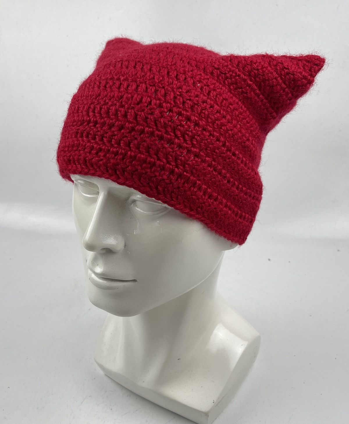 Japanese Brand custom made knitted beanie hat with horn tc43 Size ONE SIZE - 1 Thumbnail