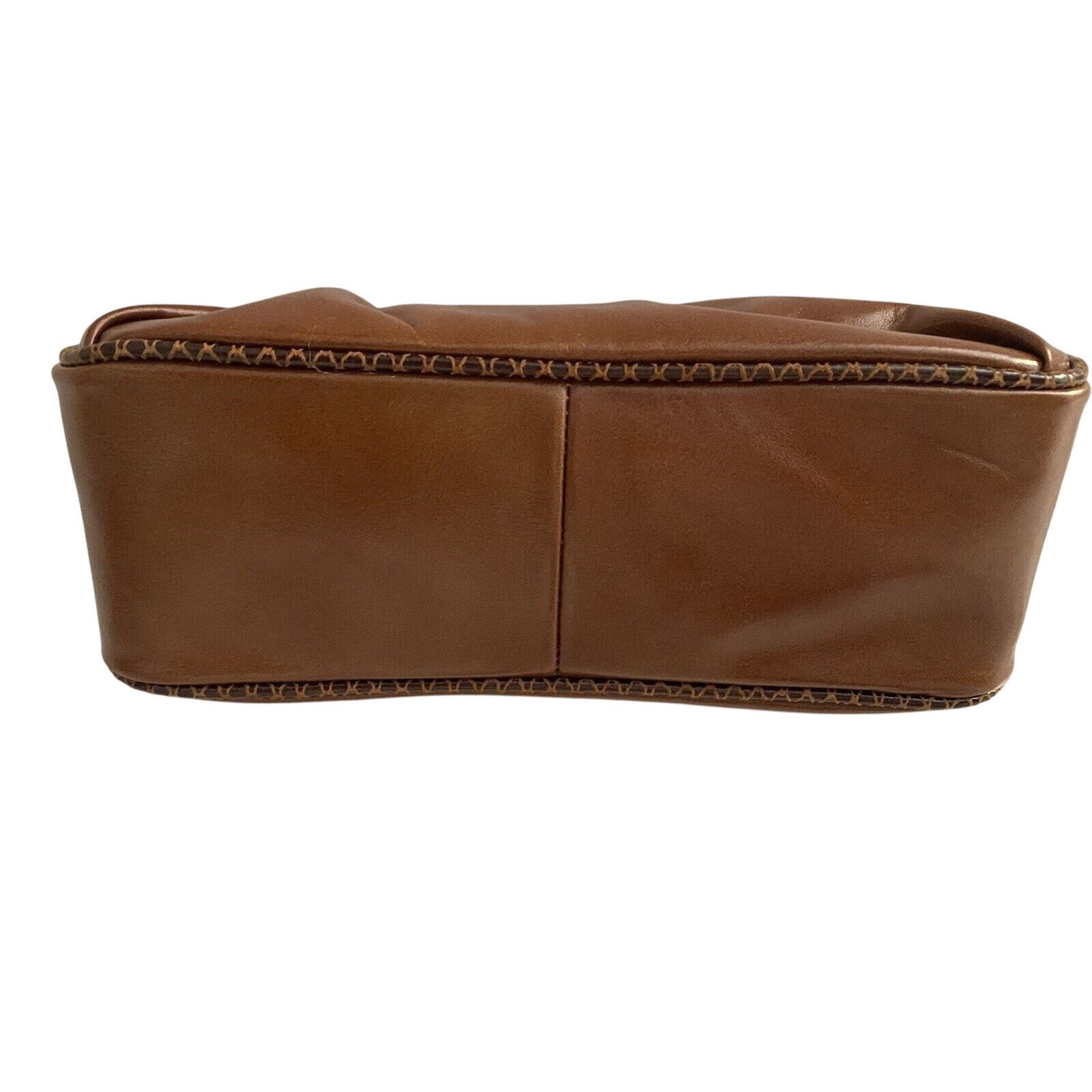 & Other Stories Lauren Merkin Clutch Chocolate Zip W/crisscross Piping NWT Size ONE SIZE - 3 Thumbnail