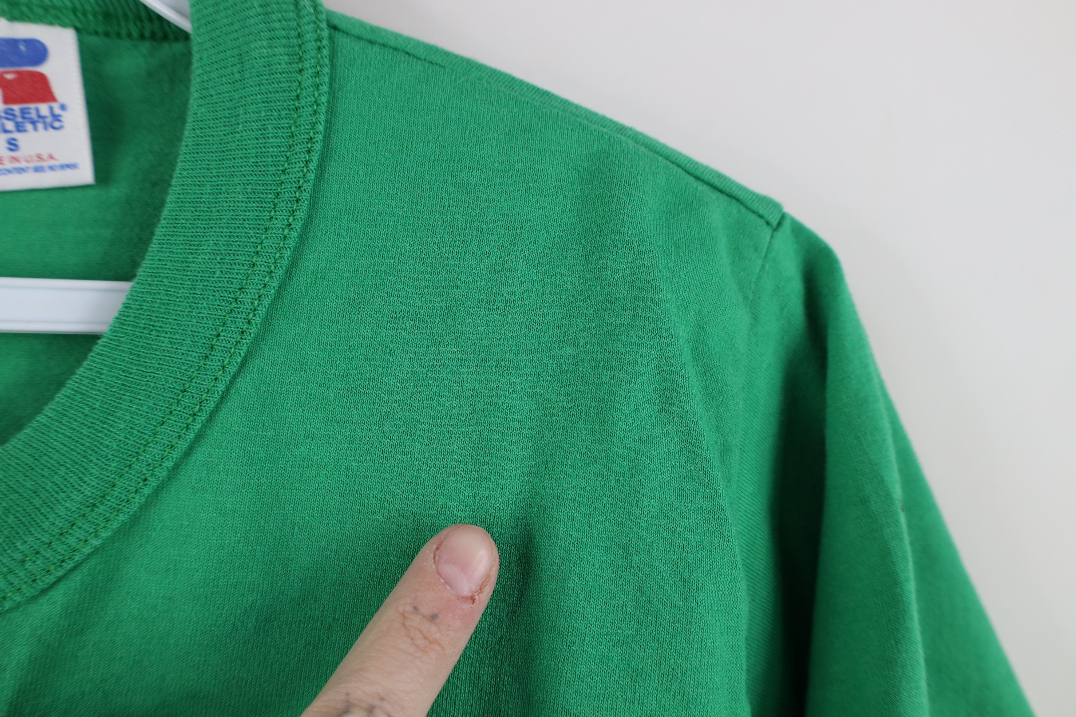 Russell Athletic Vintage 80s 90s Russell Athletic Henley T-Shirt Green USA Size US S / EU 44-46 / 1 - 4 Thumbnail