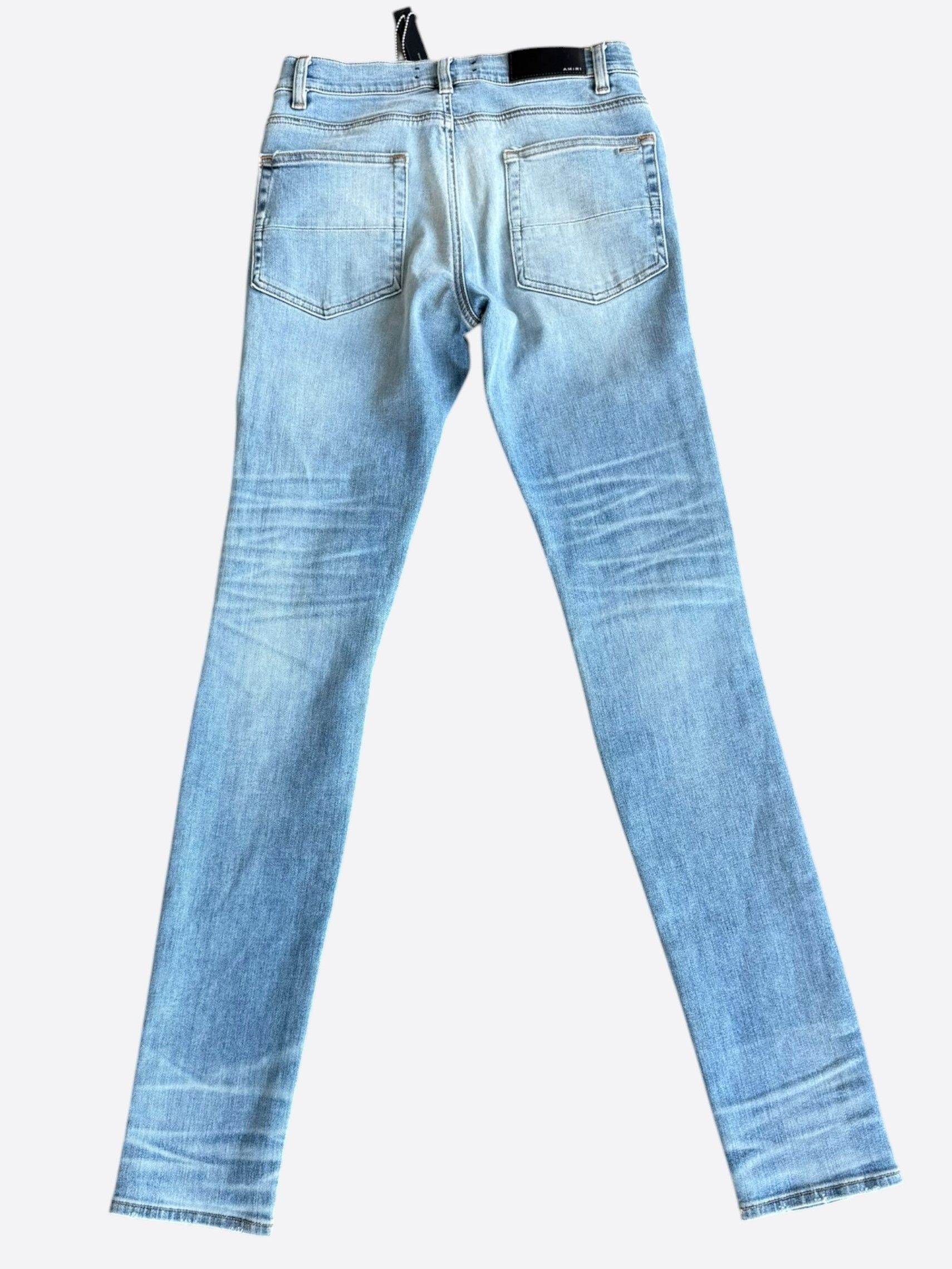 Amiri Amiri Clay Indigo & Pink Bandana Patch MX1 Jeans Size US 31 - 2 Thumbnail