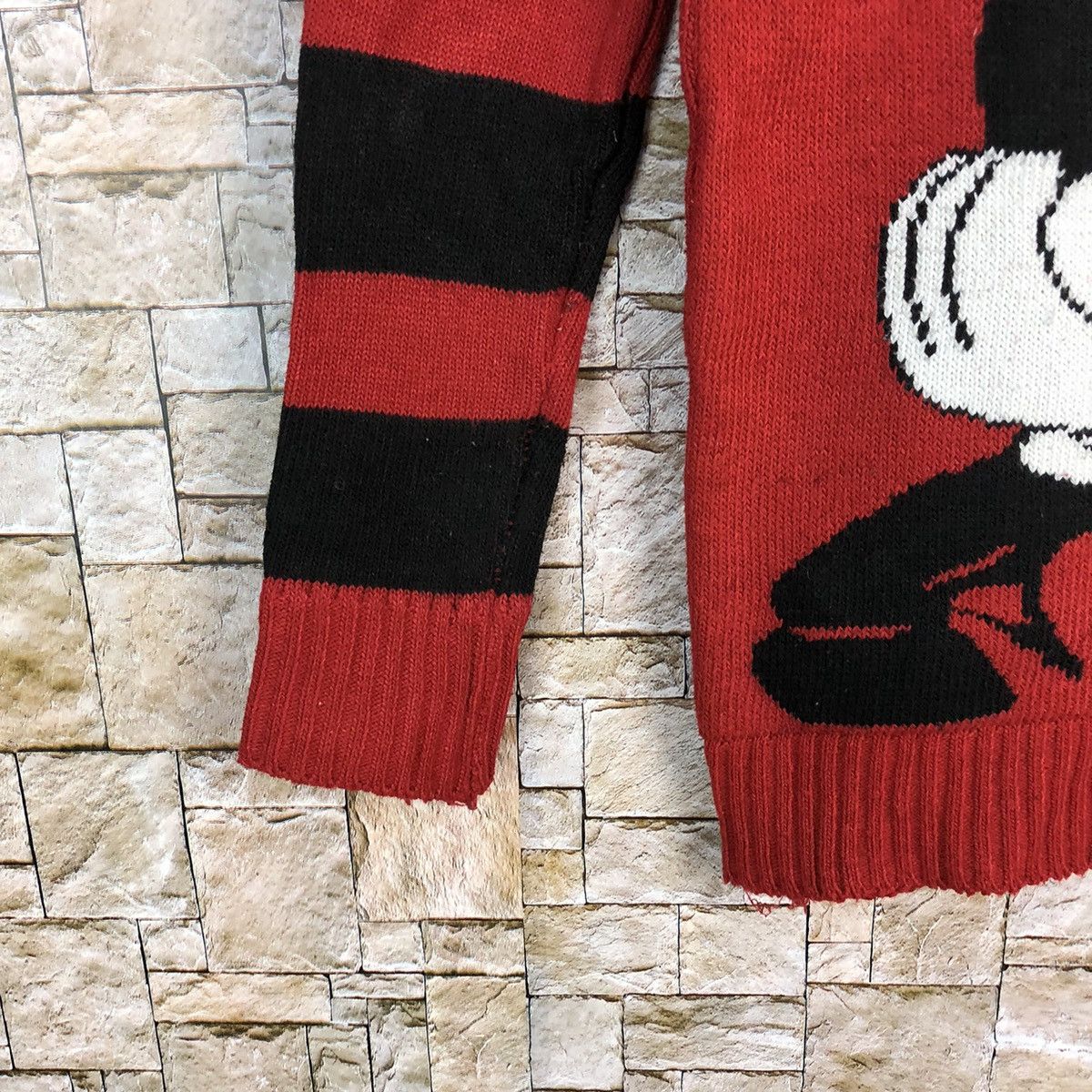 Disney Maria Luizat X mickey mouse stripe Red Knitwear #A396 Size S / US 4 / IT 40 - 7 Thumbnail