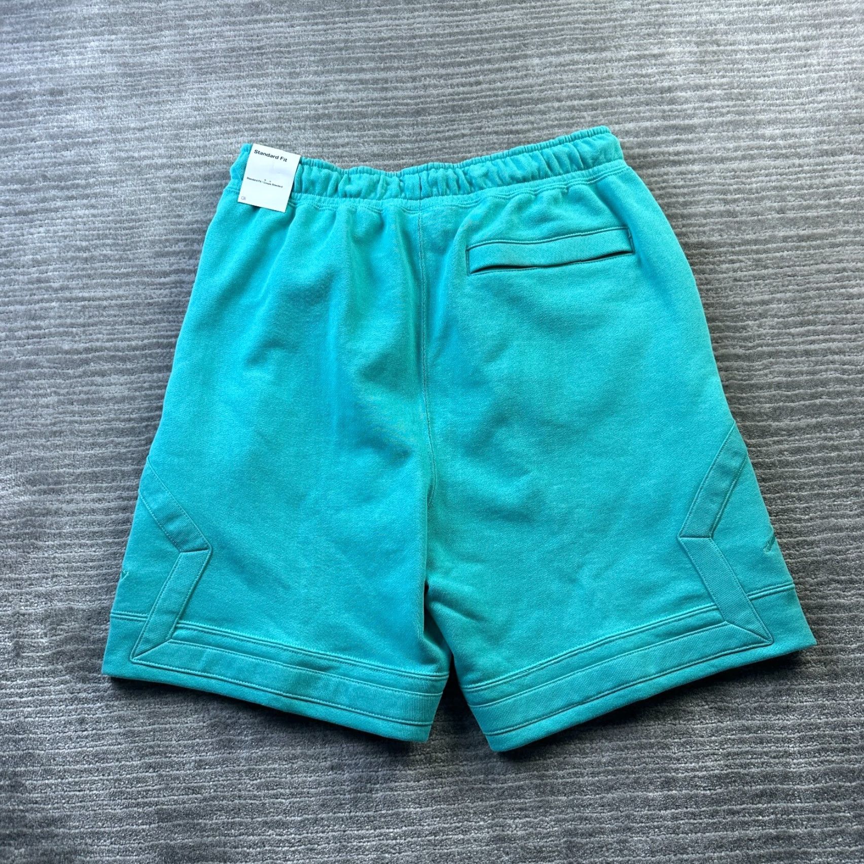 Jordan Brand Jordan Shorts Mens M Teal Blue Flight Fleece Diamond Nike Sports Activewear Athletic Pockets Drawstring Elastic Waist Regular Size US 31 - 3 Thumbnail
