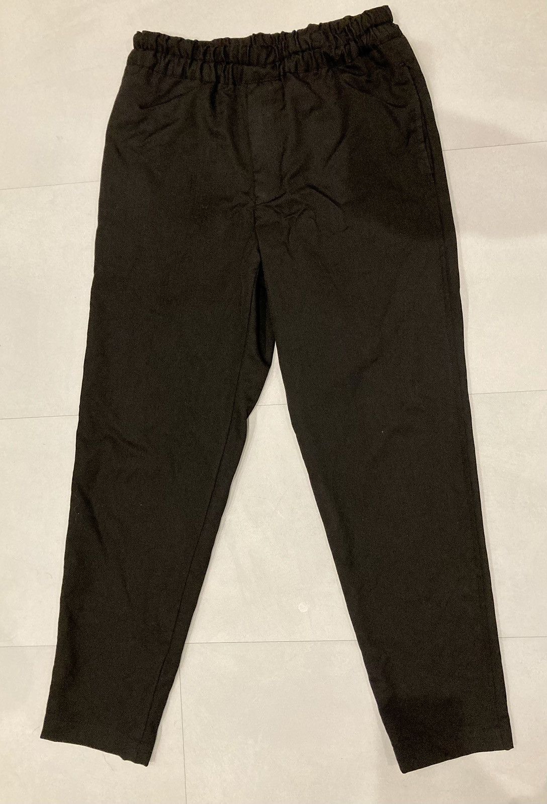 image of Comme Des Garcons Black Comme De Garçons Black Wool Drawstring Trousers, Men's (Size 29)