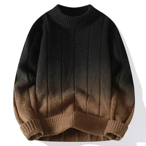 Men's Color-Matching Knitted