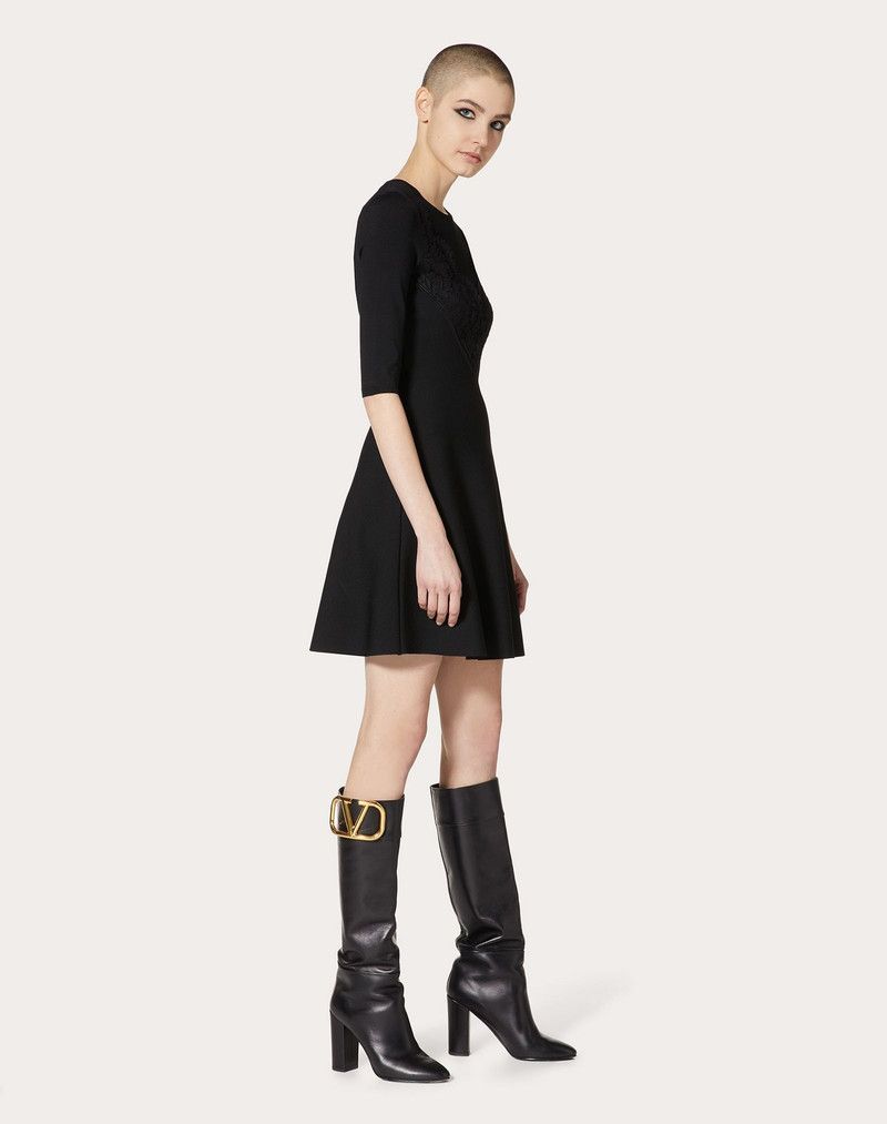Valentino o1y0326 Mini Dress in Black Size L / US 10 / IT 46 - 3 Thumbnail