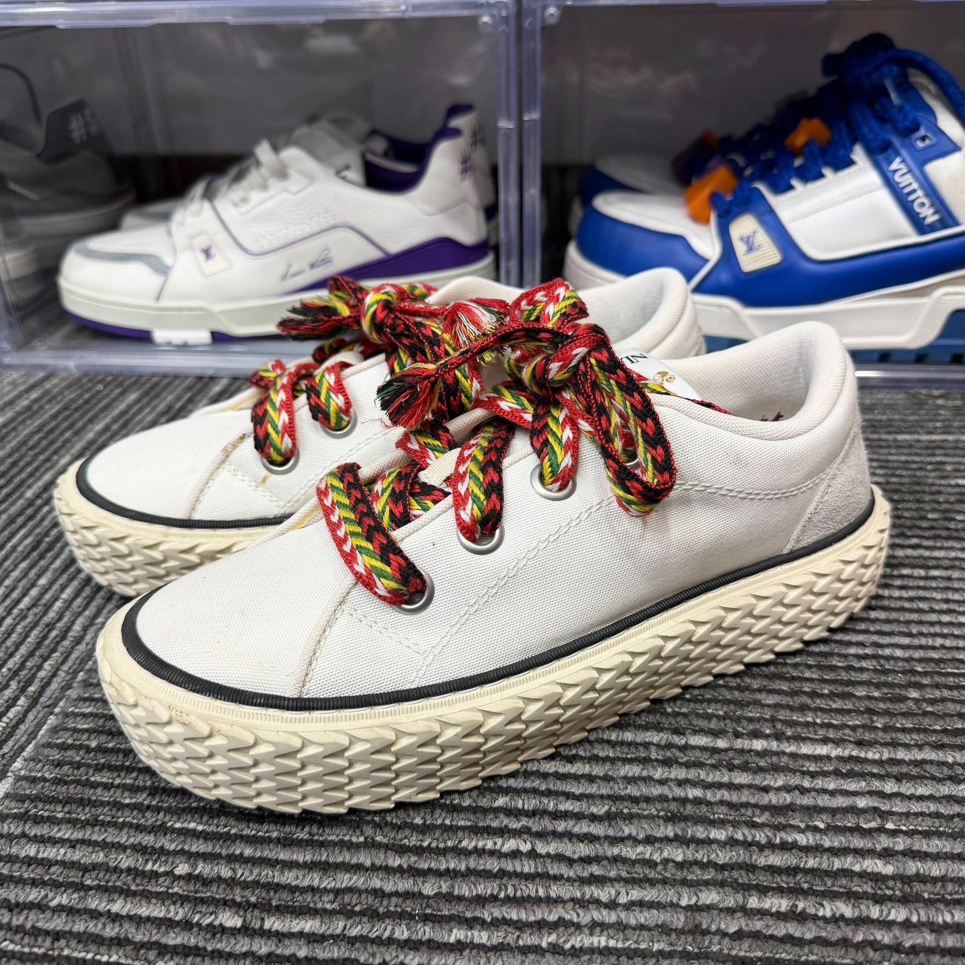 Lanvin Lanvin Canvas White Lowtop Sneakers 8 Men Size US 8 / EU 41 - 1 Thumbnail