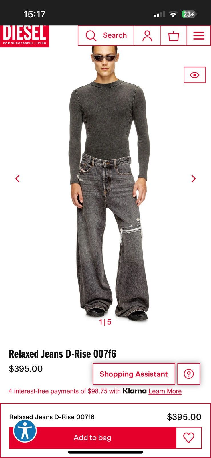Diesel Relaxed Jeans D-Rise 007f6