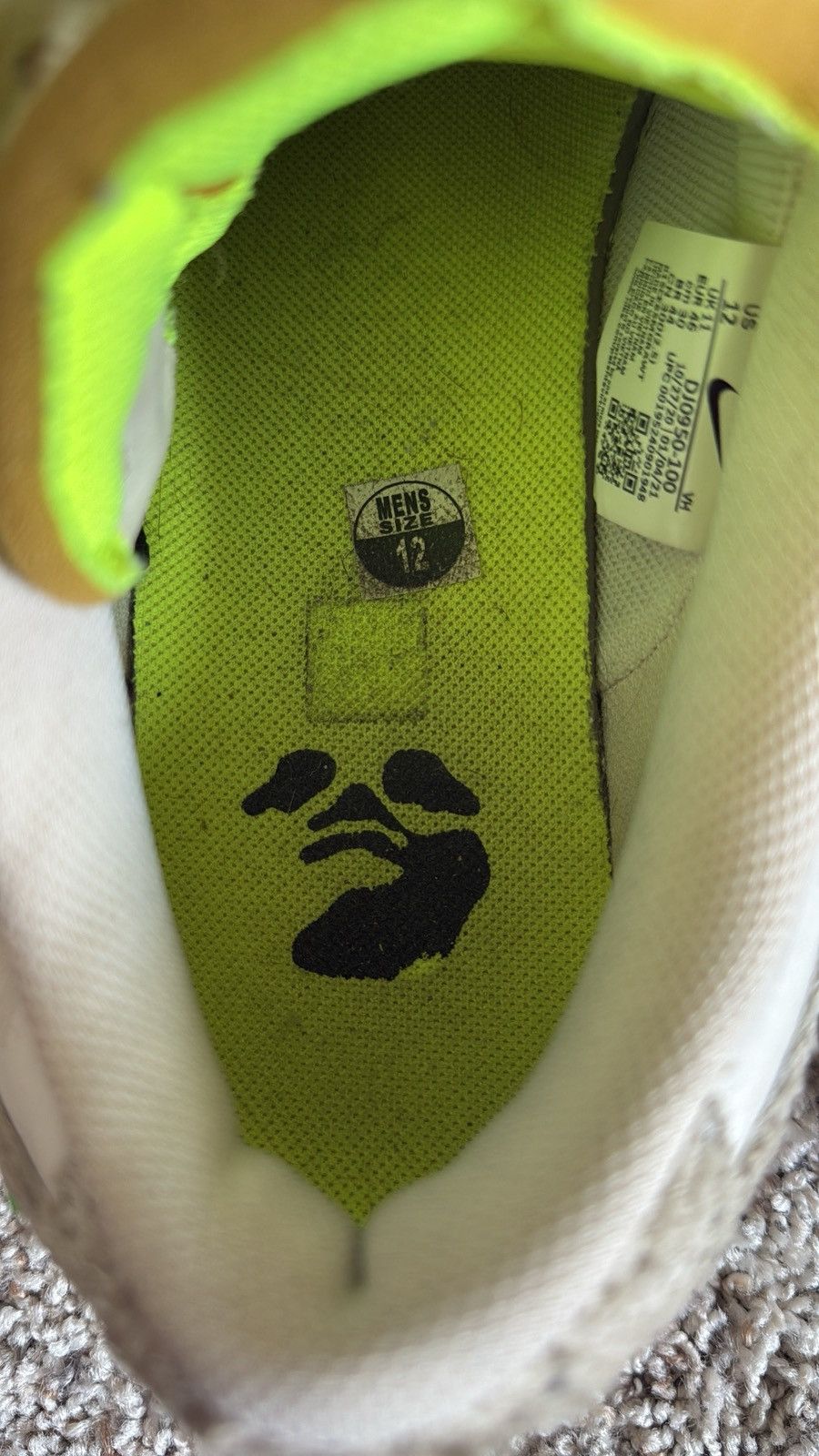 Nike × Off-White Off White Nike Dunk Low Lot #12 of #50 👟☑️🚧🖤🤍 Size US 12 / EU 45 - 18 Thumbnail