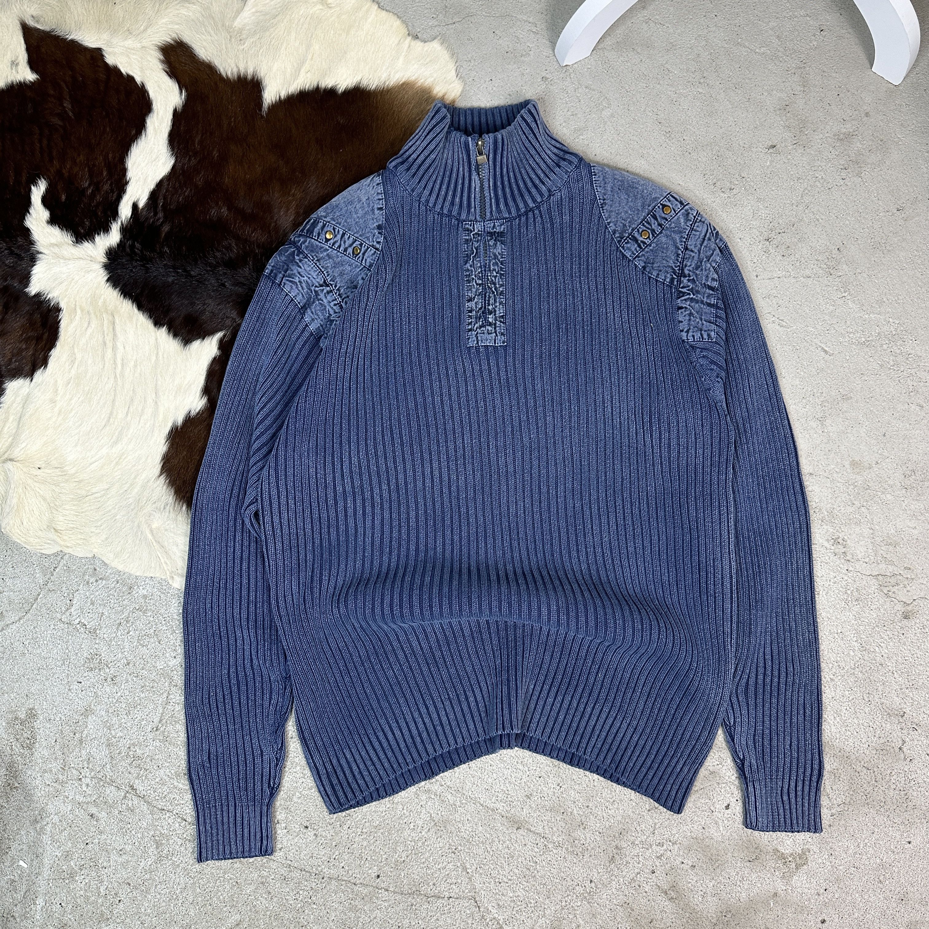 Vintage Vintage Ribbed Faded Sweater Size US L / EU 52-54 / 3 - 3 Thumbnail
