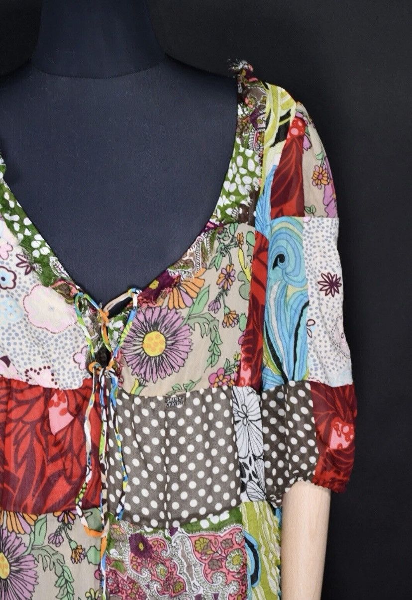 Designer × Hysteric Glamour Miss Sixty Collection Patchwork Women's Dress Cowboy Summer Size M / US 6-8 / IT 42-44 - 7 Thumbnail
