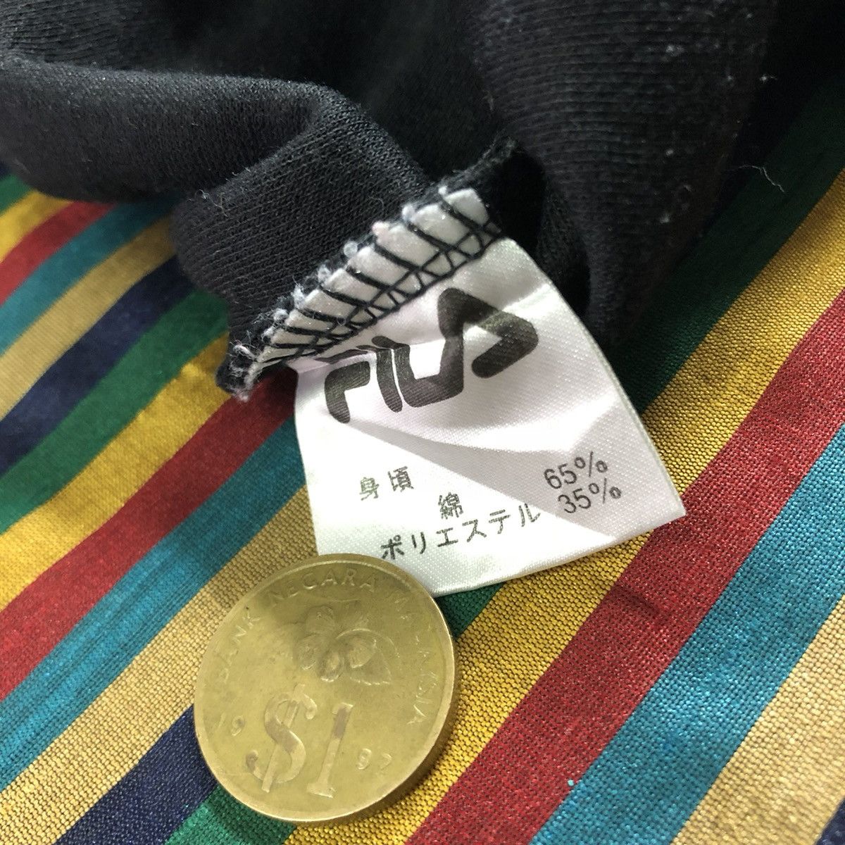 Other Vintage FILA Big Logo Pullover Embroidered Swatshirt Black Size US M / EU 48-50 / 2 - 7 Thumbnail