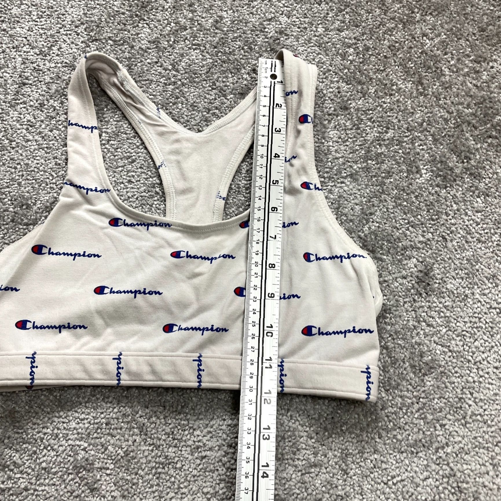 Champion Champion Bralette Womens Small White All Over Print Racerback Active Gym Sports Size ONE SIZE - 7 Thumbnail