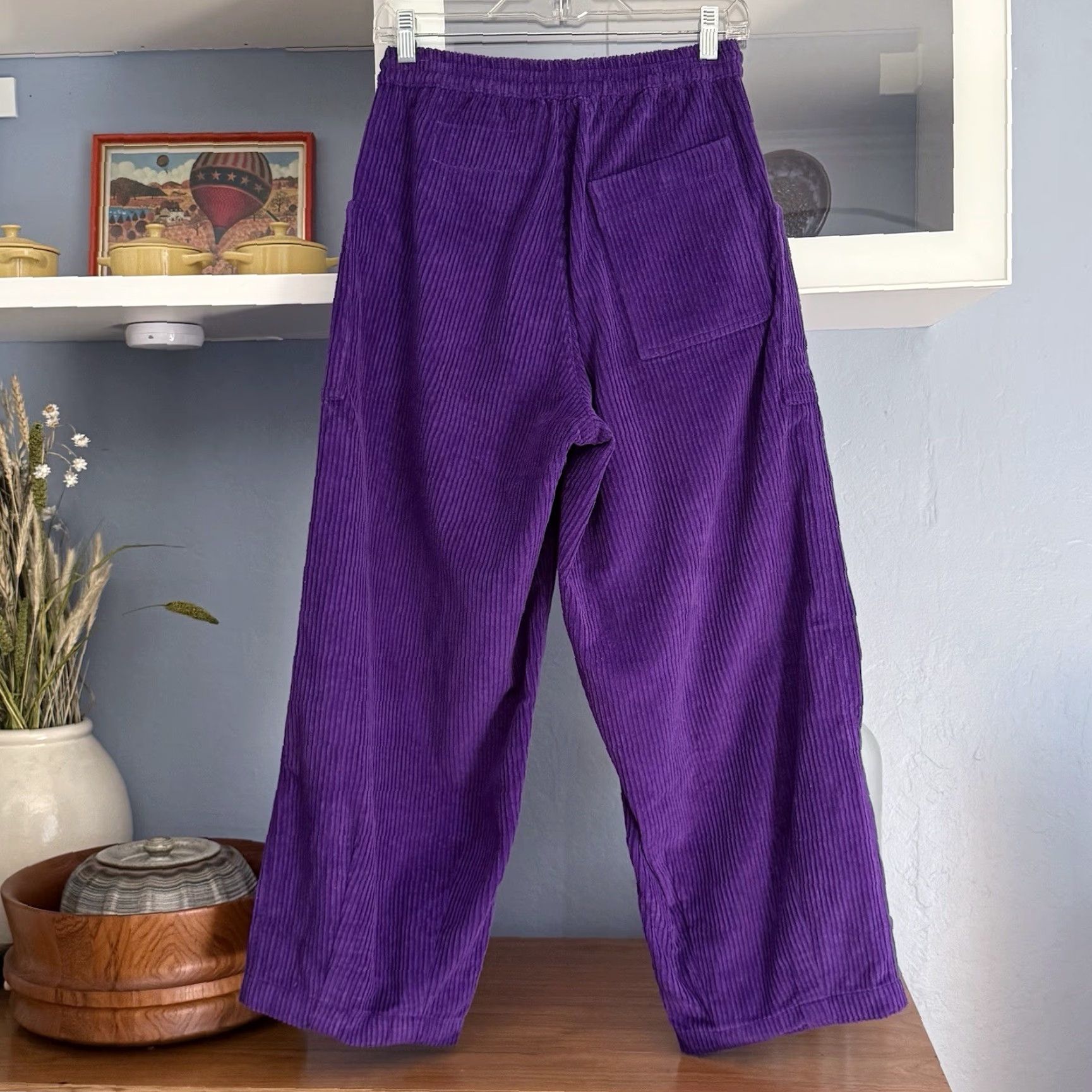 Gentle Fullness Gentle Fullness Purple Corduroy Organic Cotton Trousers Pants XS Women Waist 13” Inseam 25” Ankle/Regular Zip Snap Cotton Corduroy Size 26" / US 2 / IT 38 - 3 Thumbnail