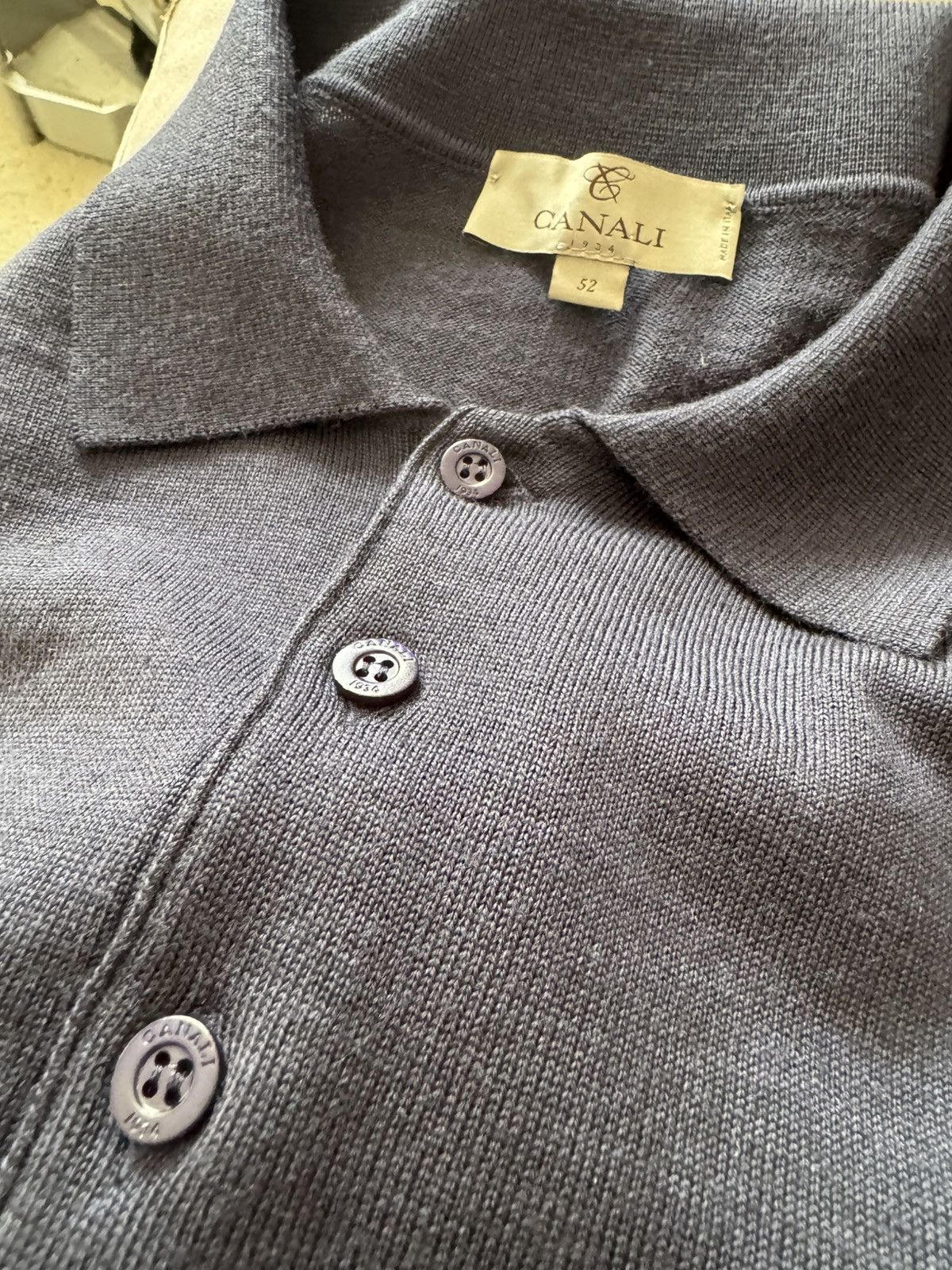 Canali CANALI wool knit polo SEE TAPE MEASUREMENTS IN PHOTOS Size US L / EU 52-54 / 3 - 16 Thumbnail
