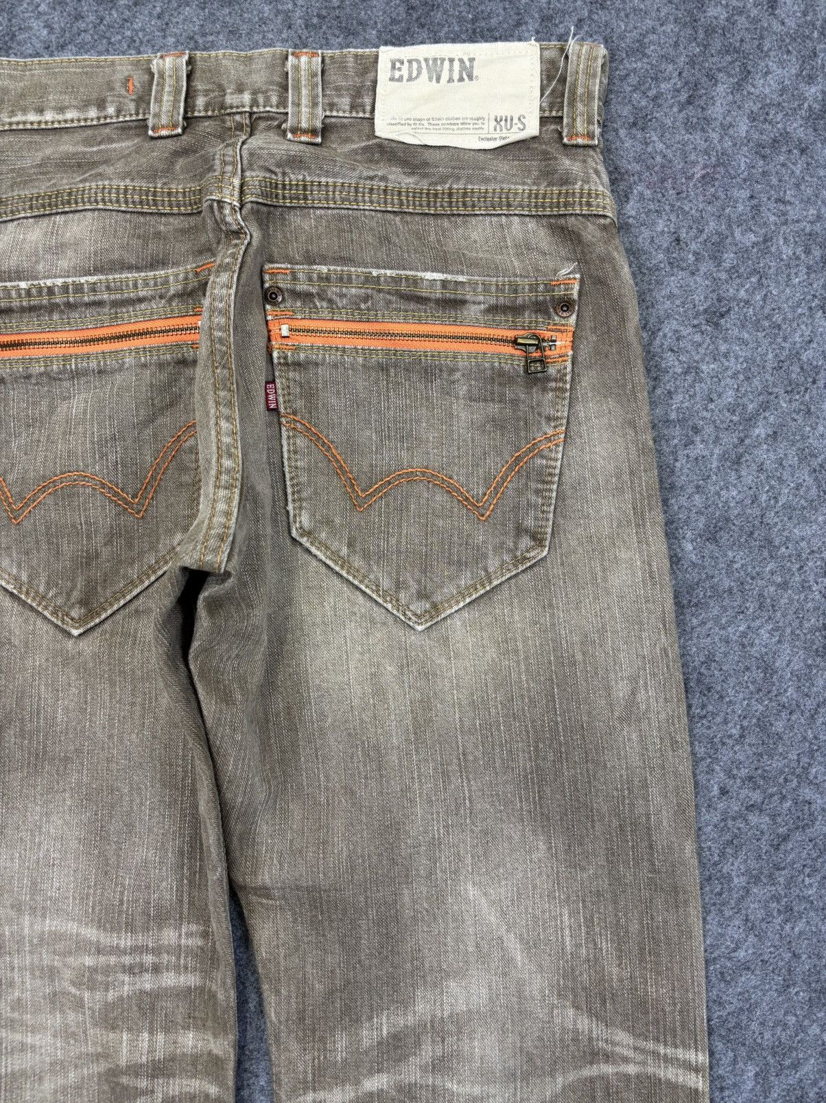Edwin 90s Style💥Wide Edwin XVS Faded Brown Denim F762 Size US 32 / EU 48 - 12 Thumbnail
