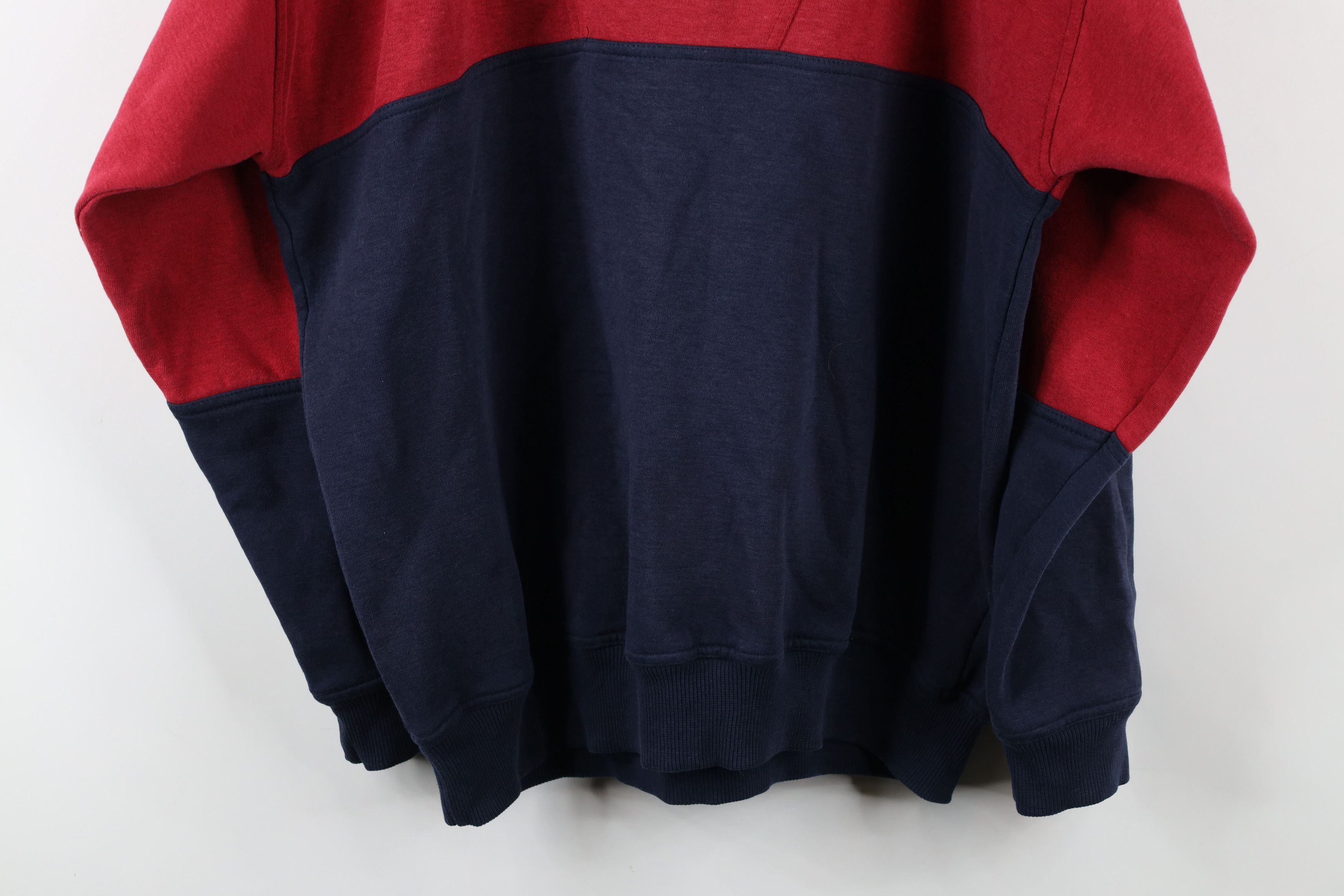 Vintage Vintage 90s Streetwear Block Half Zip Pullover Sweatshirt Size US L / EU 52-54 / 3 - 11 Thumbnail