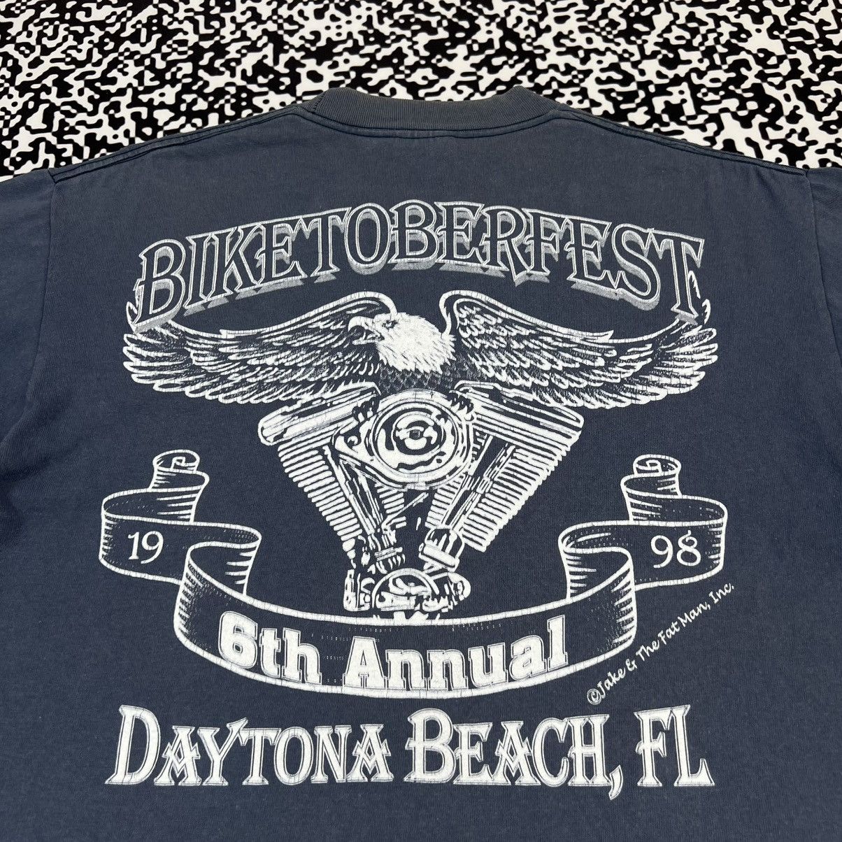 Harley Davidson Vintage 1998 Biketoberfest Harley Single Stitch Faded Tshirt Size US L / EU 52-54 / 3 - 11 Thumbnail