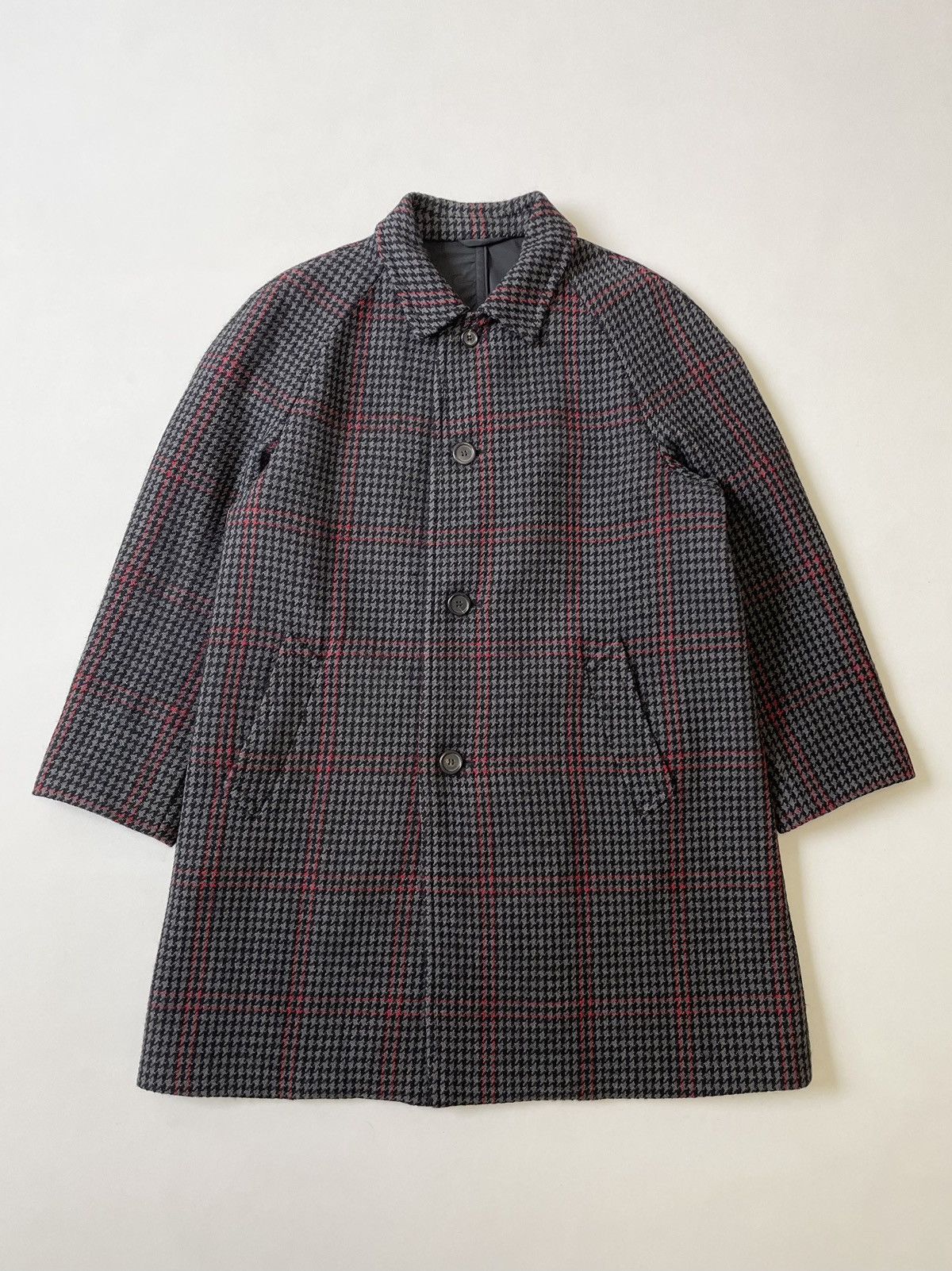 Prada Mid 2000s Check Wool Overcoat Size US XL / EU 56 / 4 - 19 Thumbnail