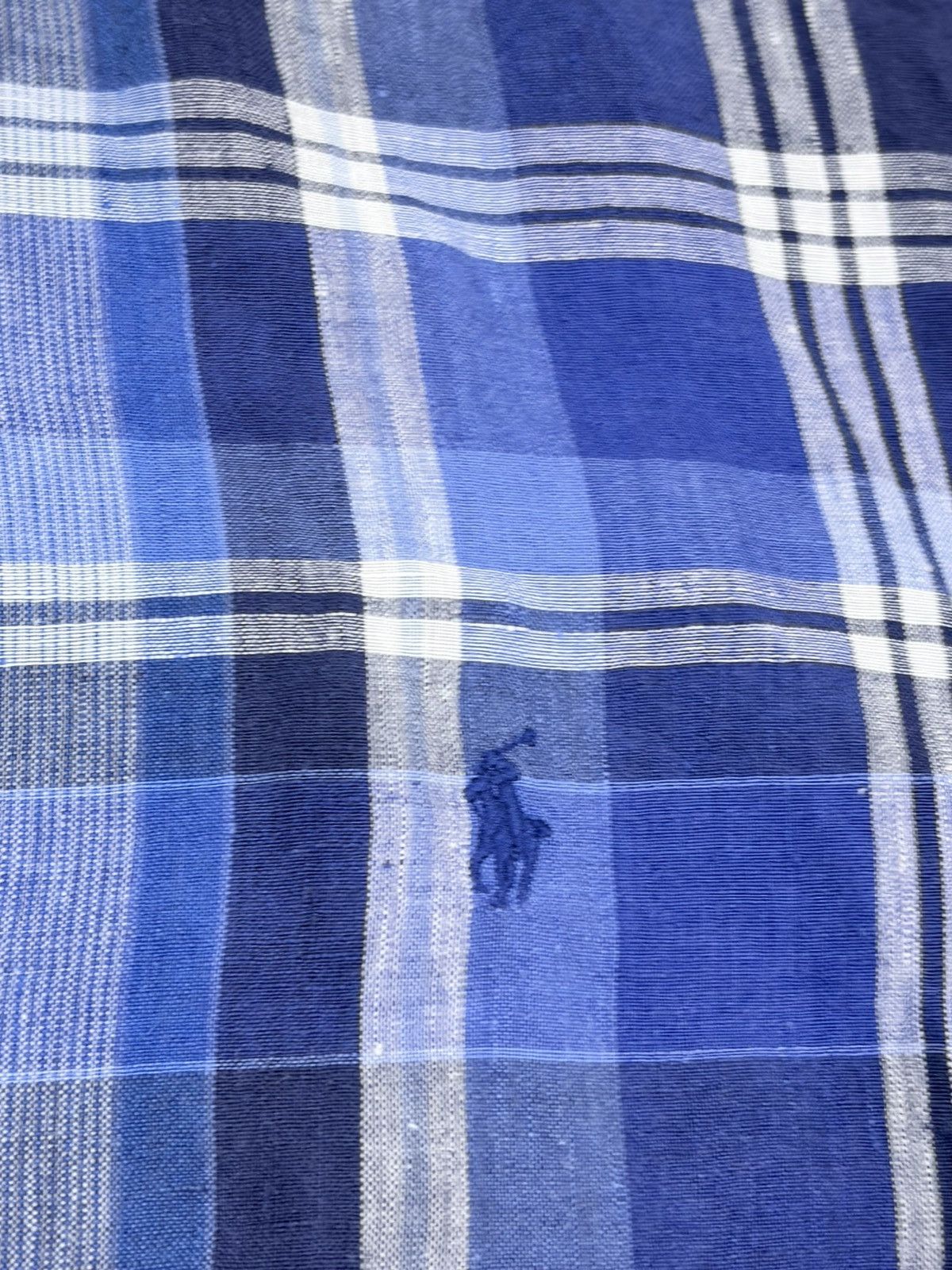 Ralph Lauren Polo Ralph Lauren 100% Linen Plaid Summer Shirt XXL Size US XXL / EU 58 / 5 - 7 Thumbnail