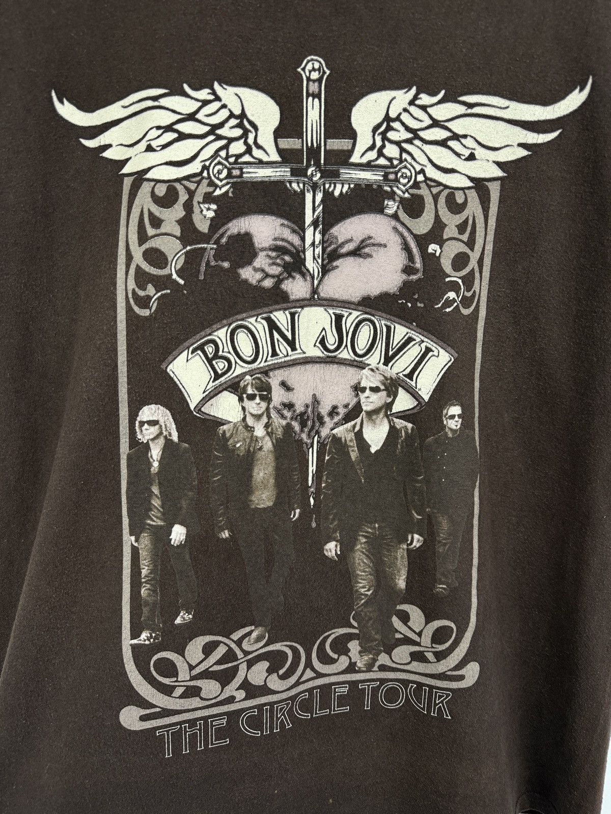 Bon Jovi 🇺🇸 Vintage 2010 Bon Jovi Rock Bend T-Shirt Rare Retro Hype Size US M / EU 48-50 / 2 - 5 Thumbnail